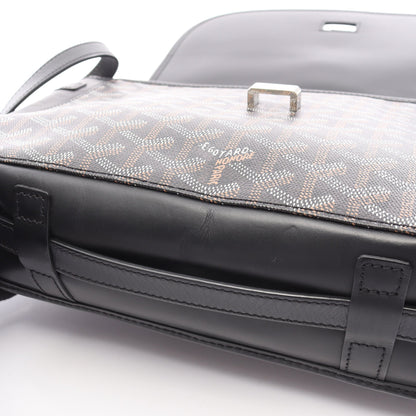 ベルヴェデーレMM ショルダーバッグ コーティングキャンバス レザー ブラック マルチカラー ゴヤール バッグ GOYARD