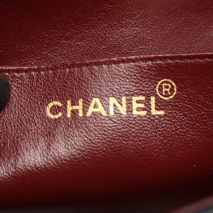 マトラッセ ダイアナフラップ チェーンショルダーバッグ ラムスキン ブラック ゴールド金具 シャネル バッグ CHANEL