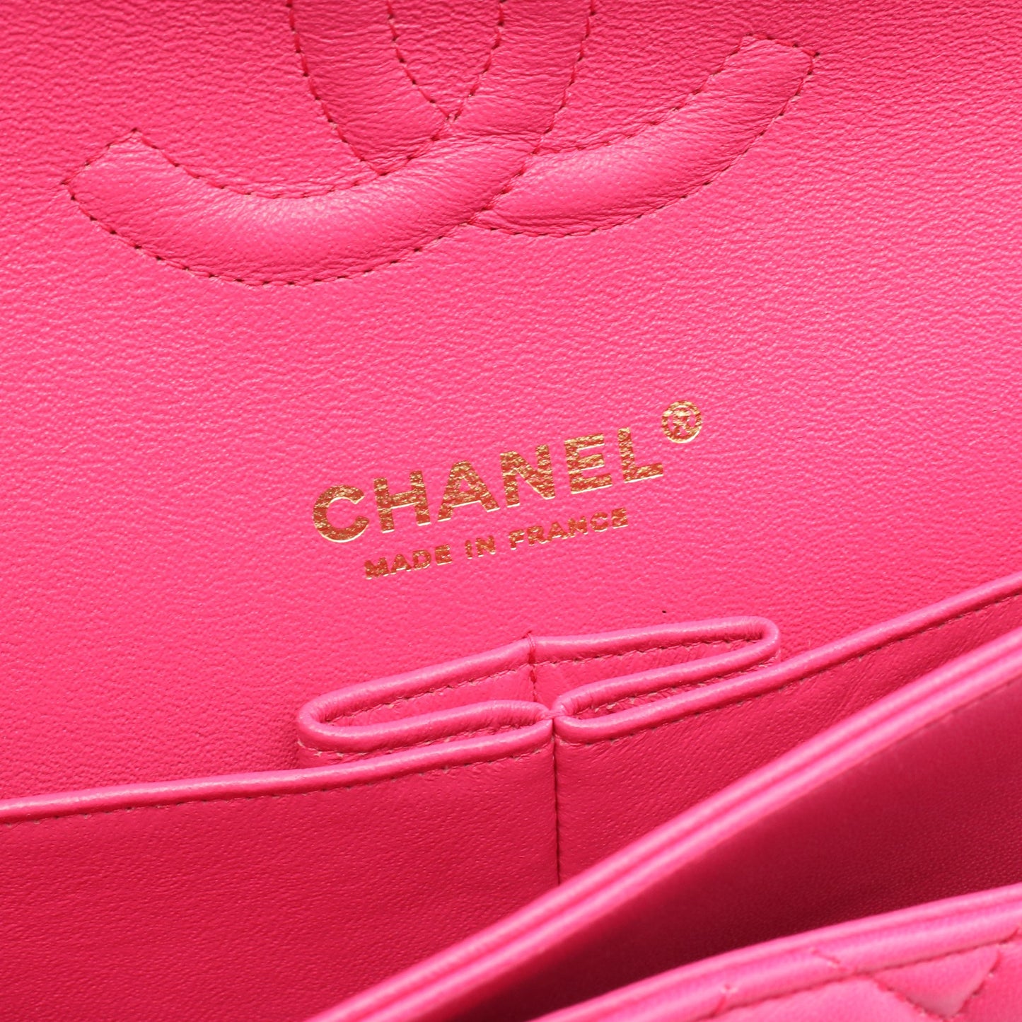 マトラッセ Wフラップ Wチェーンショルダーバッグ ラムスキン ピンク ゴールド金具 シャネル バッグ CHANEL