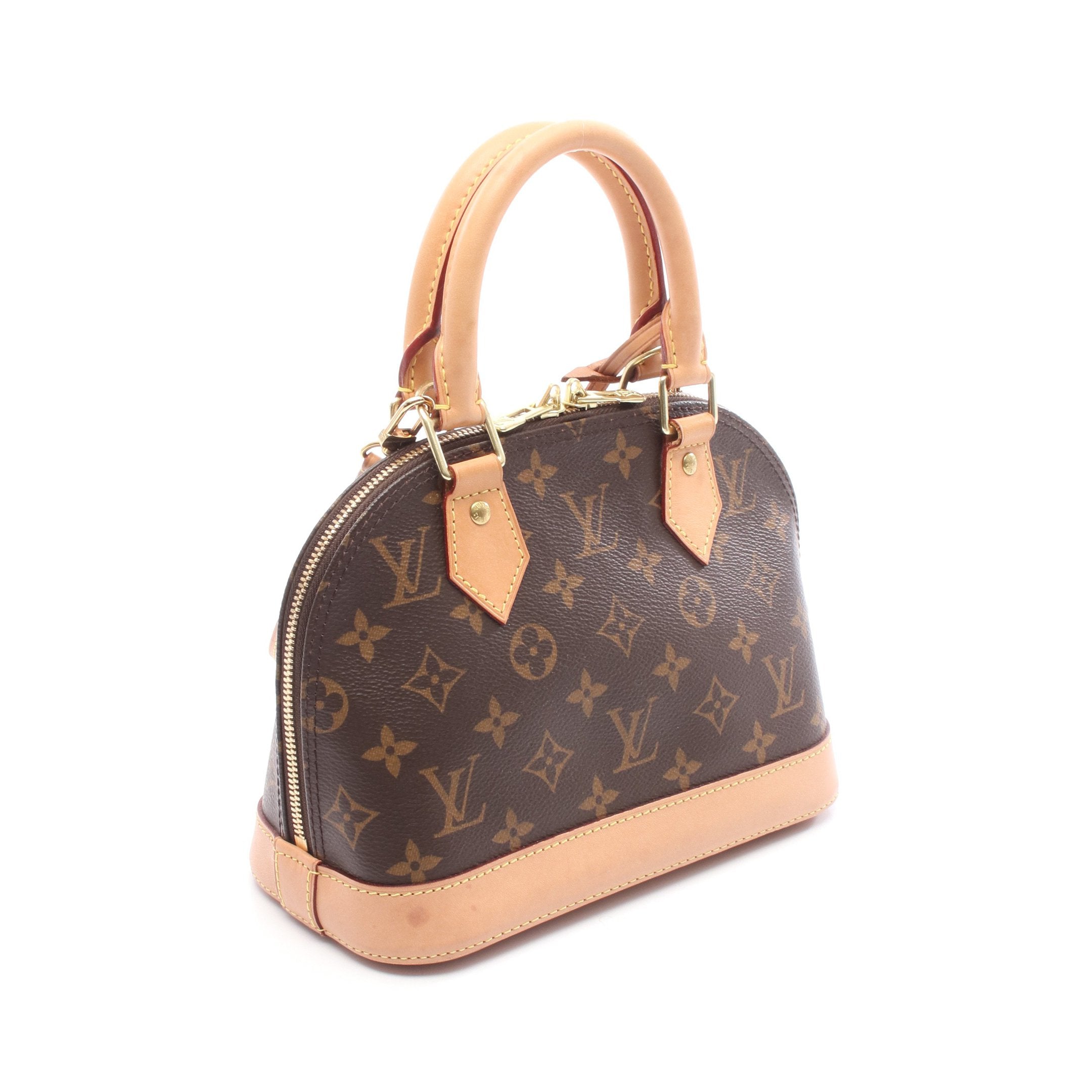 アルマBB モノグラム ハンドバッグ PVC レザー ブラウン 2WAY ルイ