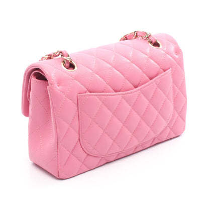 マトラッセ Wフラップ Wチェーンショルダーバッグ キャビアスキン ピンク ゴールド金具 シャネル バッグ CHANEL