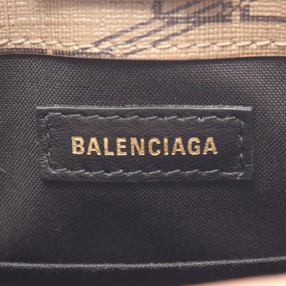 BBモノグラム ハンドバッグ PVC レザー グレーブラウン ホワイト ブラック 2WAY バレンシアガ バッグ BALENCIAGA