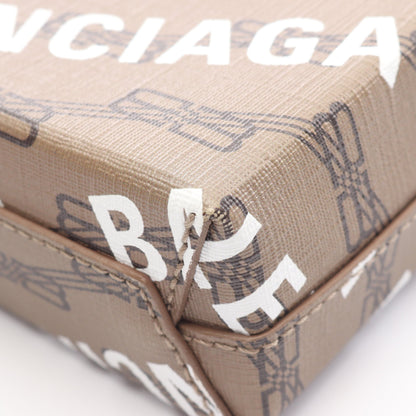 BBモノグラム ハンドバッグ PVC レザー グレーブラウン ホワイト ブラック 2WAY バレンシアガ バッグ BALENCIAGA