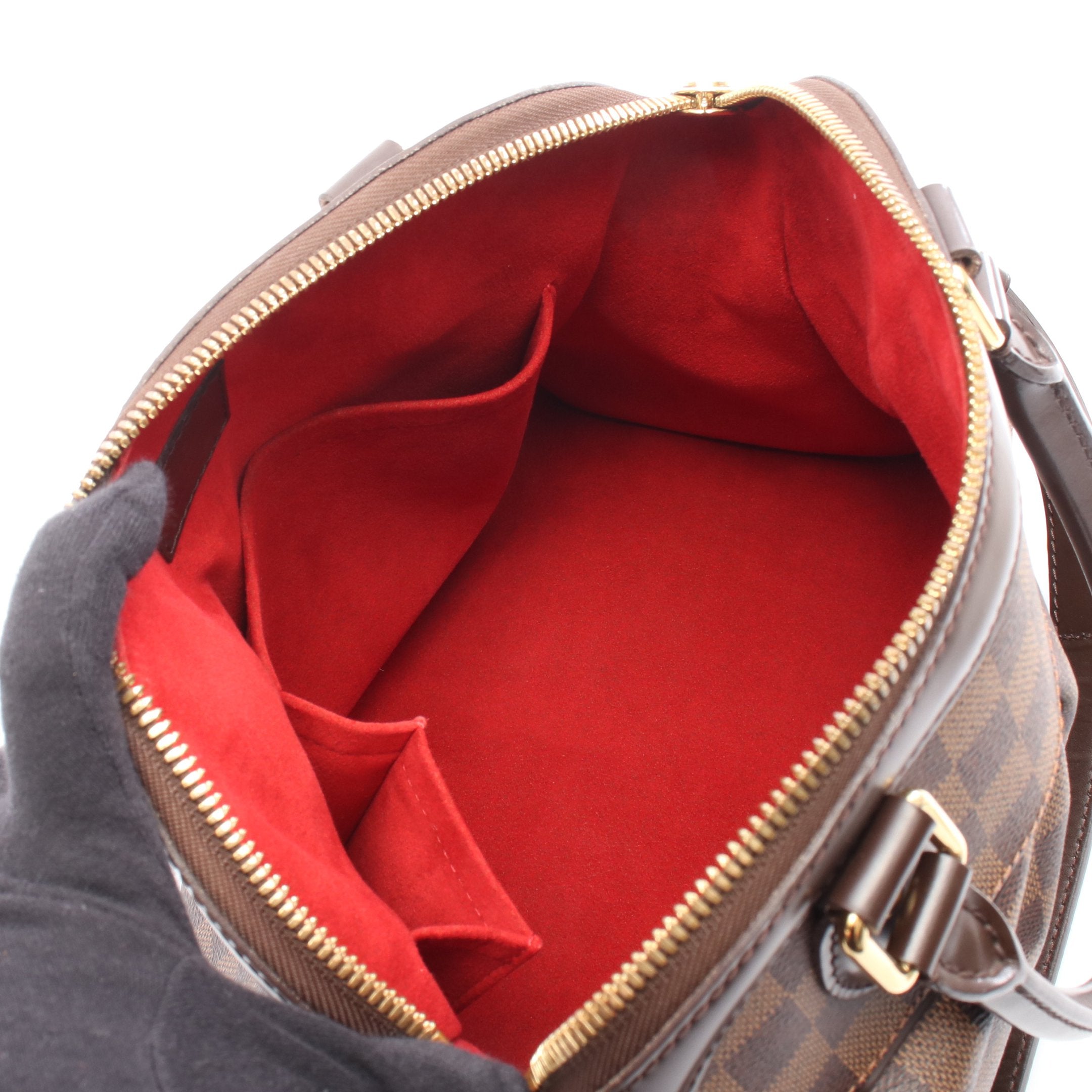 正規品LOUIS VUITTON トレヴィPM ダミエエベヌ 2wayバッグ トレヴィPM ダミエエベヌ ハンドバッグ PVC レザー ブラウン 2WAY ルイ