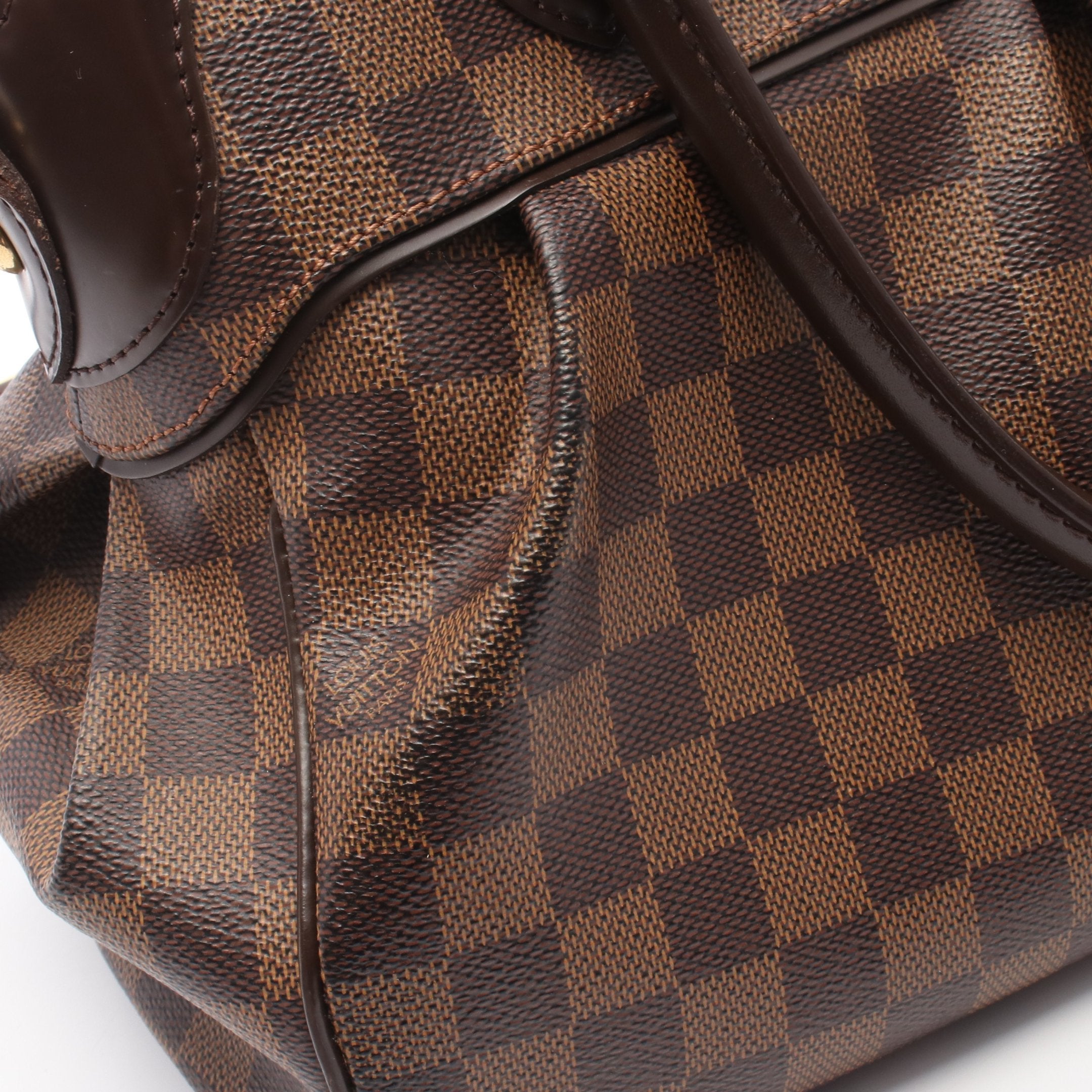 トレヴィPM ダミエエベヌ ハンドバッグ PVC レザー ブラウン 2WAY ルイ