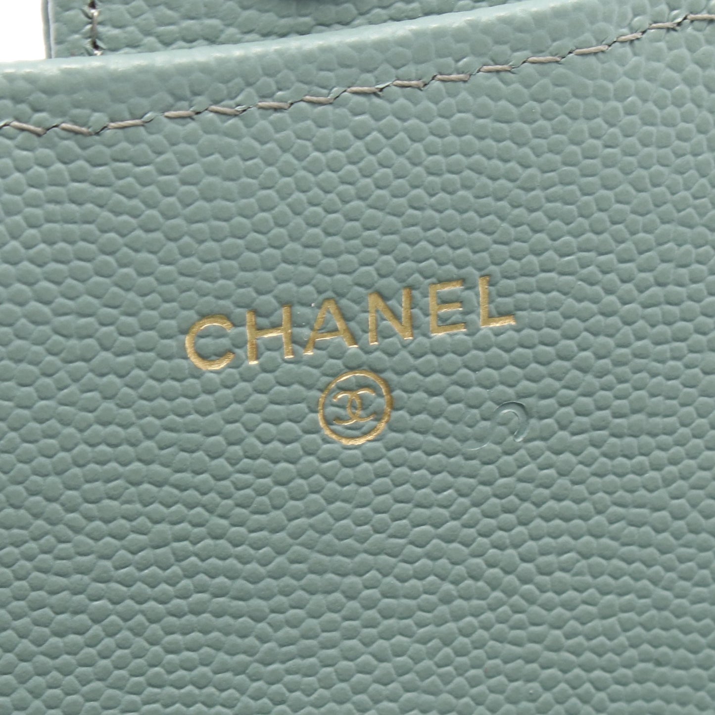 マトラッセ チェーンウォレット キャビアスキン グレーグリーン ゴールド金具 シャネル バッグ CHANEL