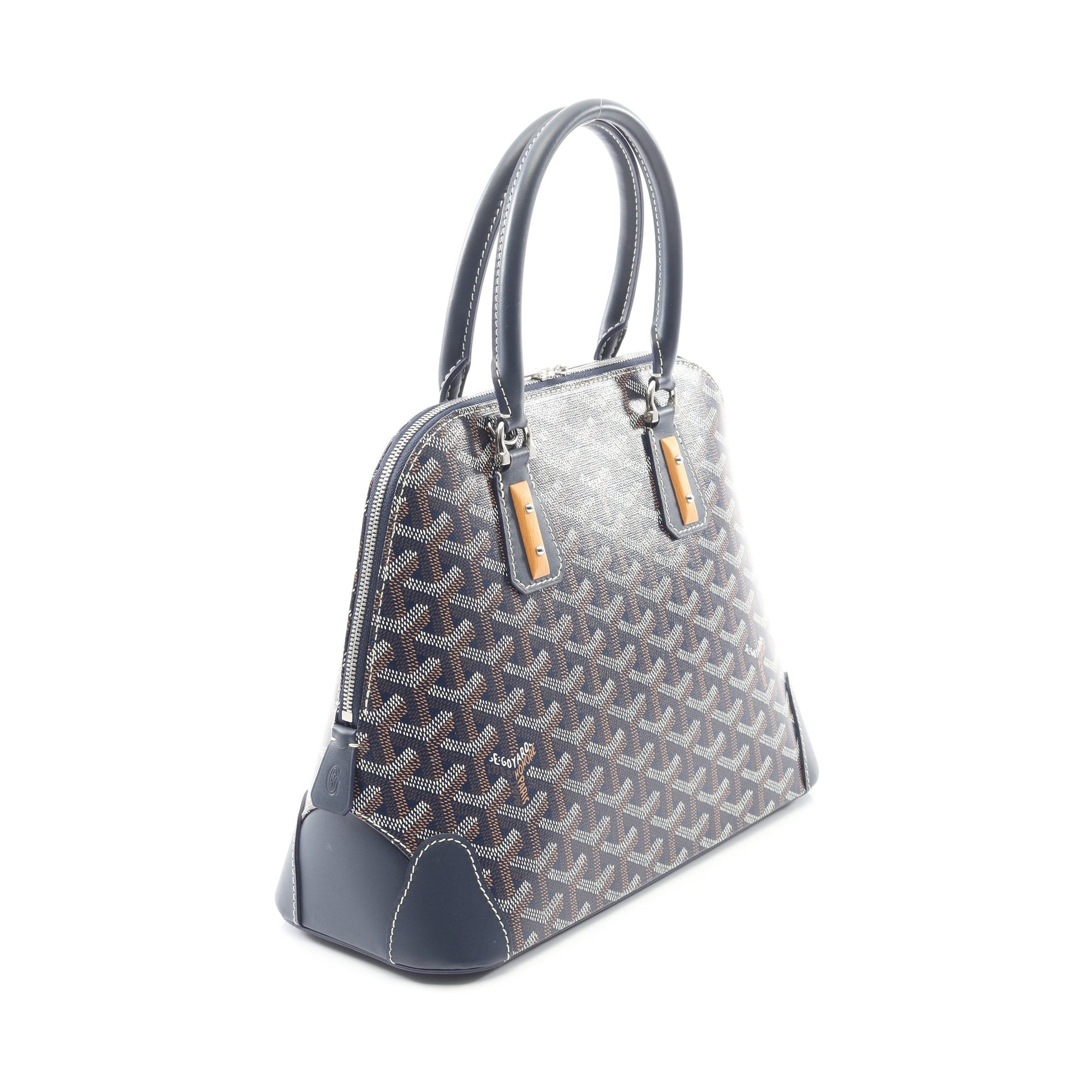 ヴァンドームPM ハンドバッグ コーティングキャンバス レザー ネイビー マルチカラー ゴヤール バッグ GOYARD