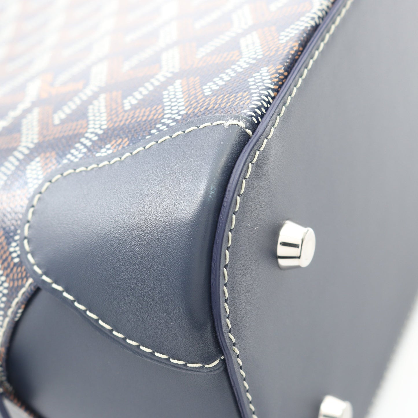 ヴァンドームPM ハンドバッグ コーティングキャンバス レザー ネイビー マルチカラー ゴヤール バッグ GOYARD