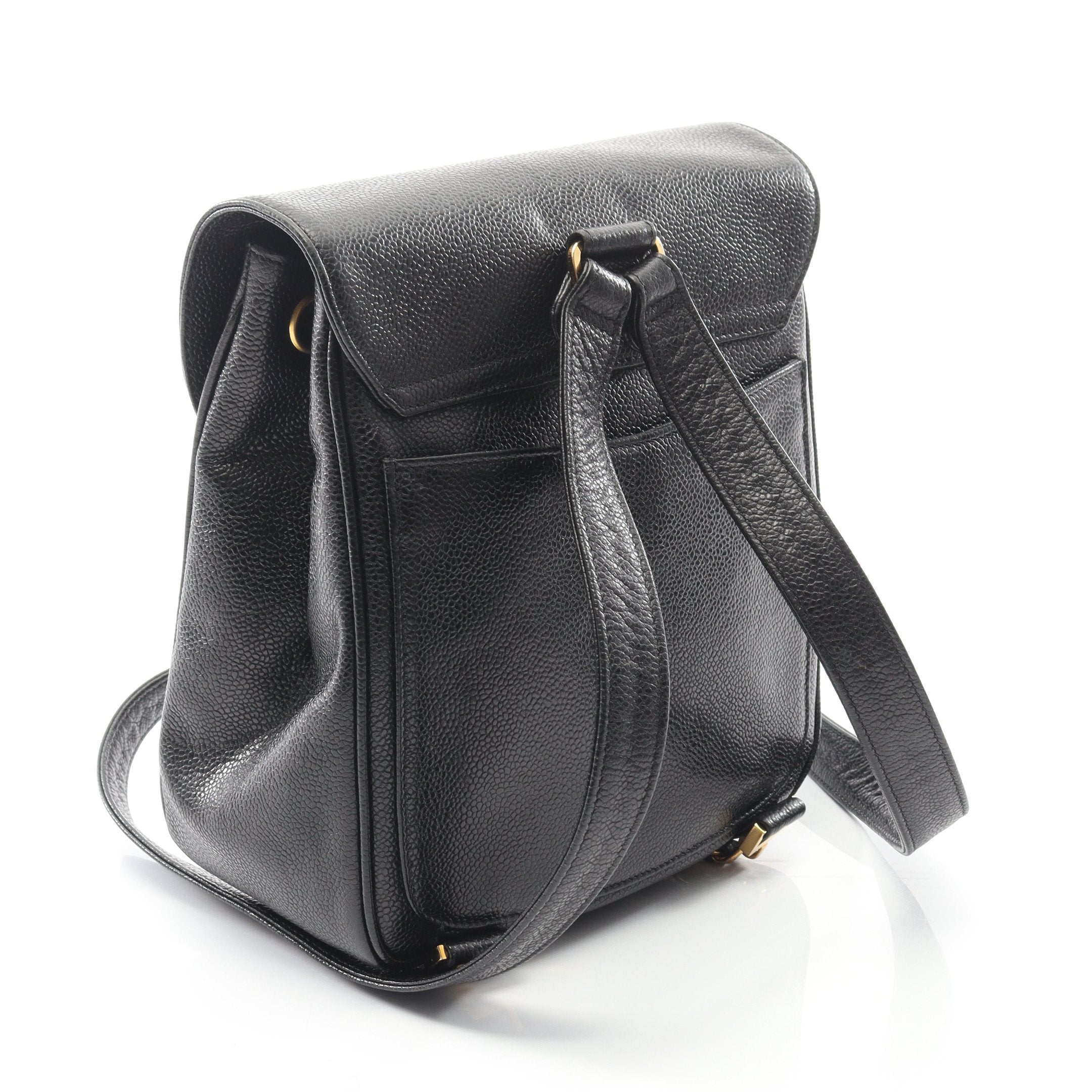 ココマーク バックパック リュックサック キャビアスキン ブラック