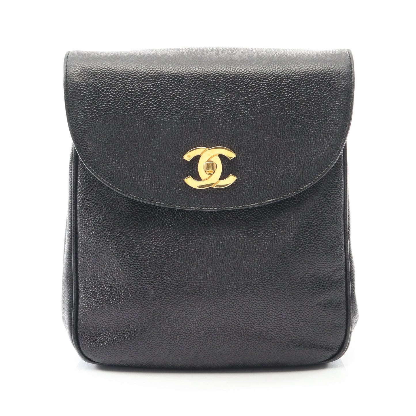 ココマーク バックパック リュックサック キャビアスキン ブラック ゴールド金具 シャネル バッグ CHANEL