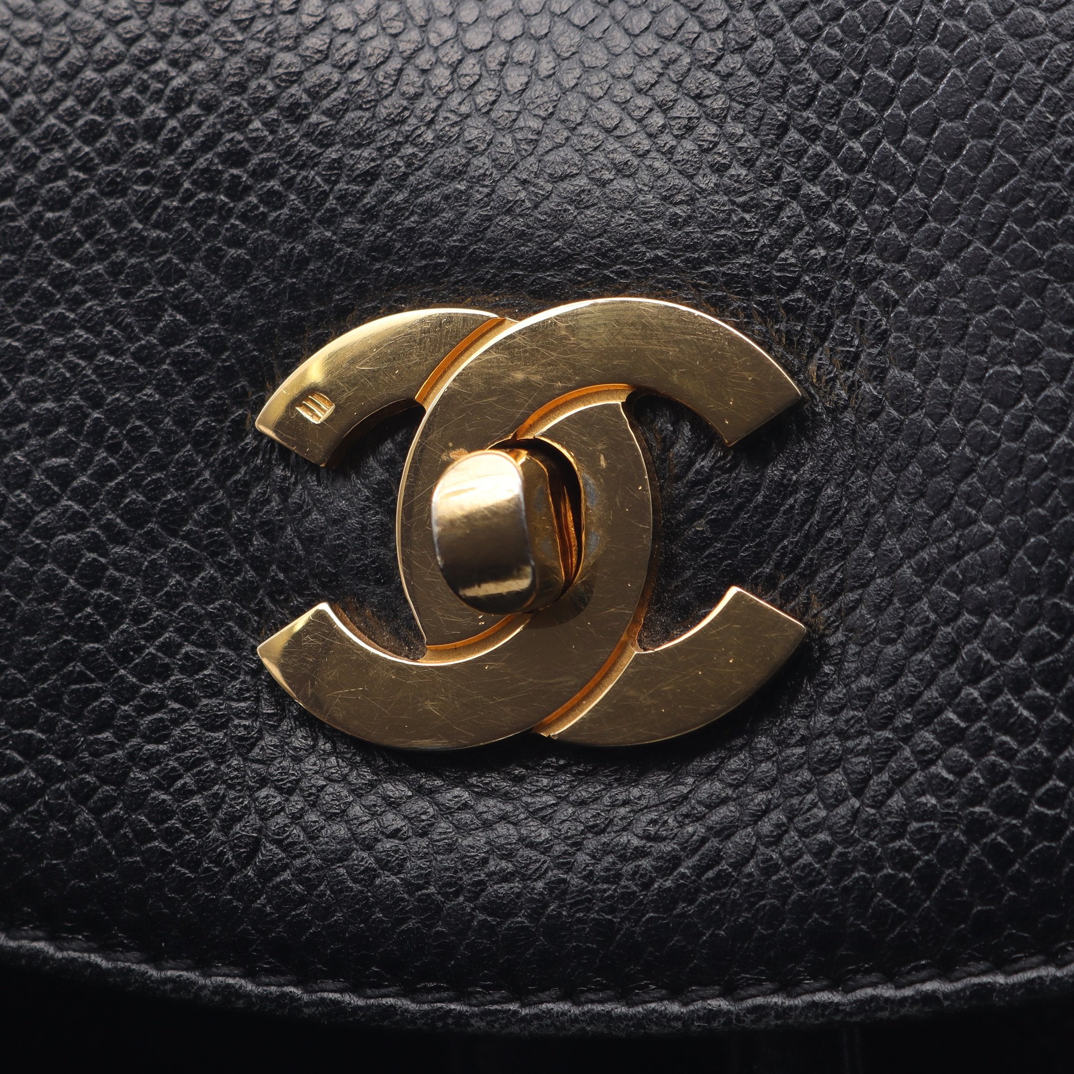 CHANEL シャネル キャビアスキン ゴールド金具 ココマーク 本革 ◇【CHANEL シャネル】キャビアスキン トリプルココマーク ショルダー
