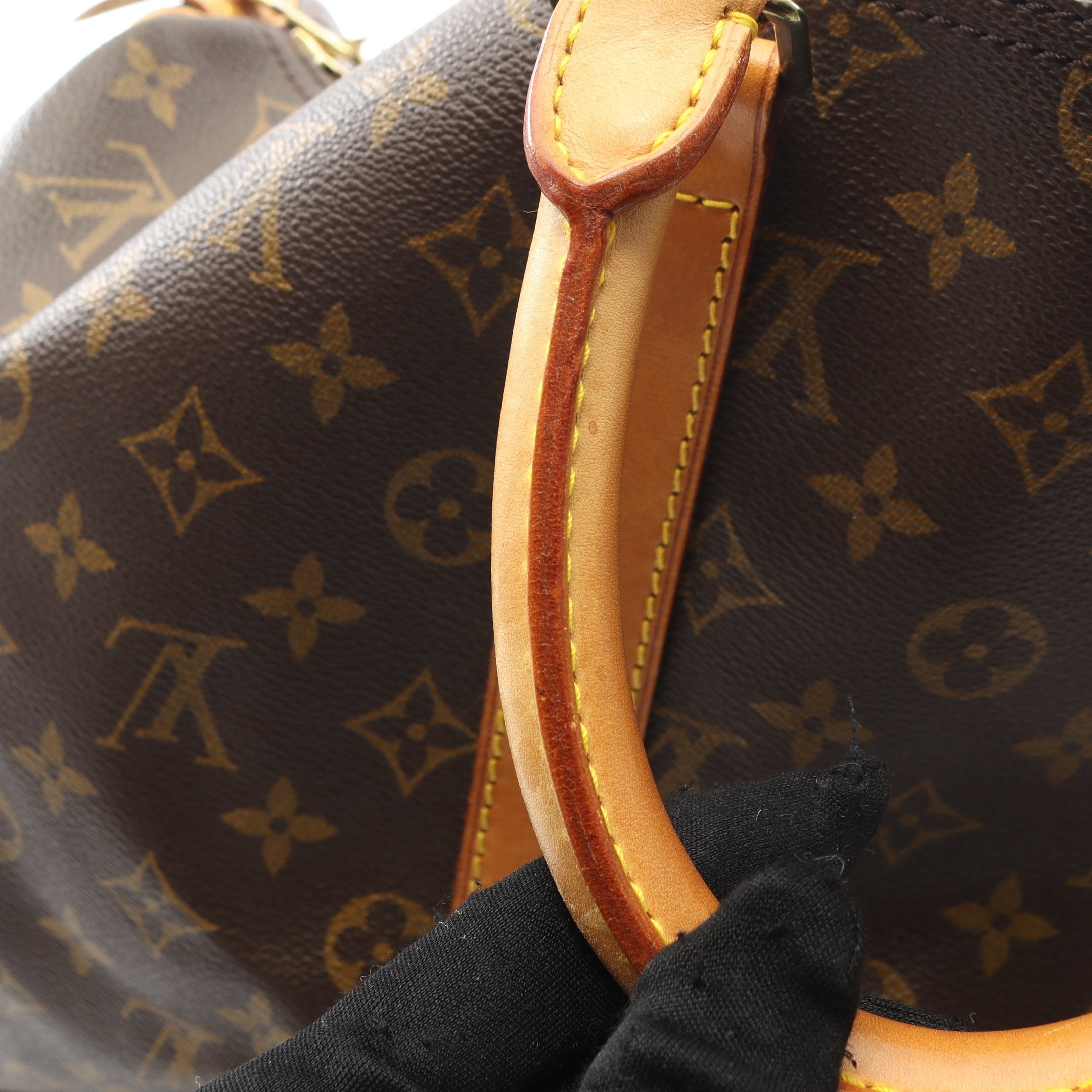 キーポル45 モノグラム ボストンバッグ PVC レザー ブラウン ルイ