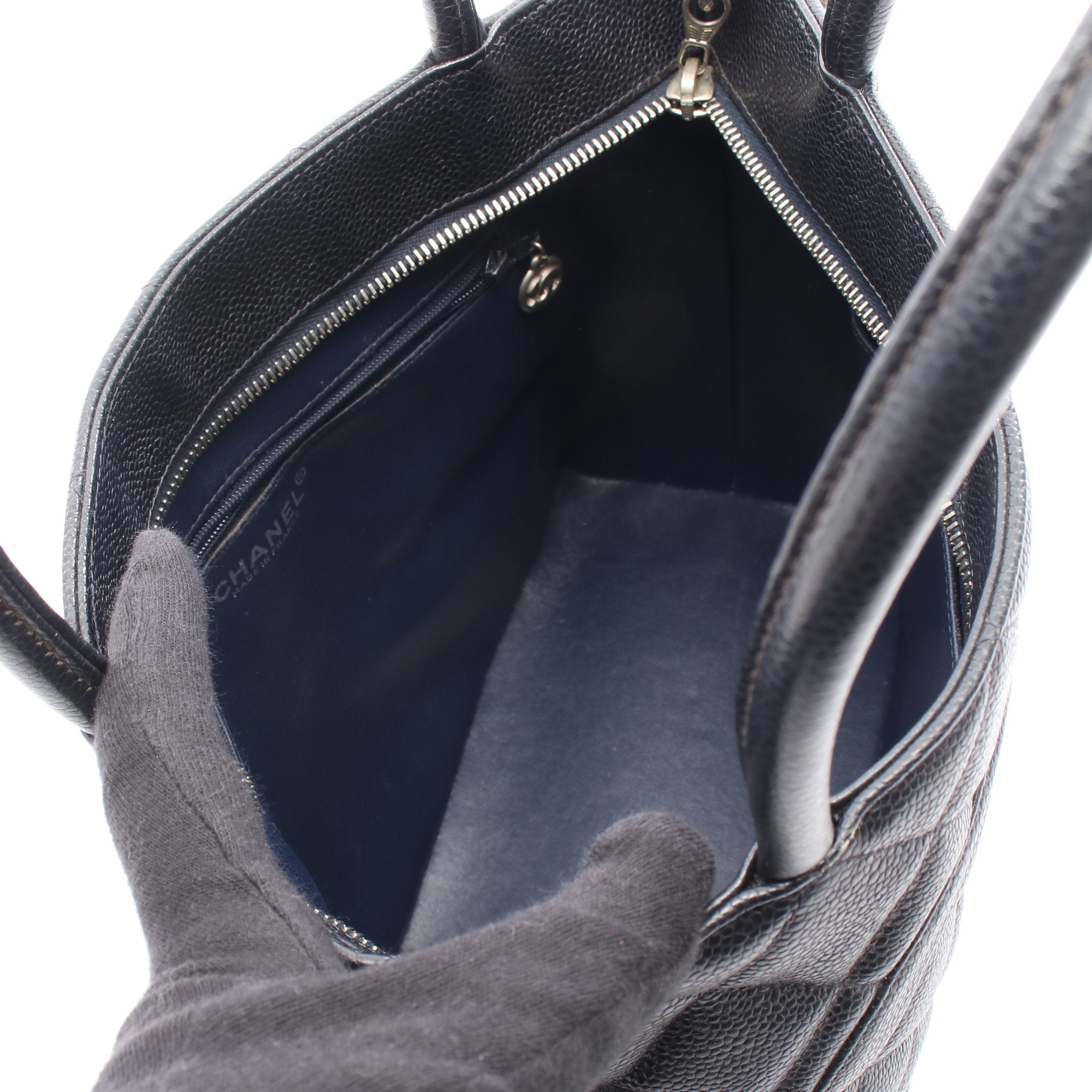 復刻トート ハンドバッグ トートバッグ キャビアスキン ブラック