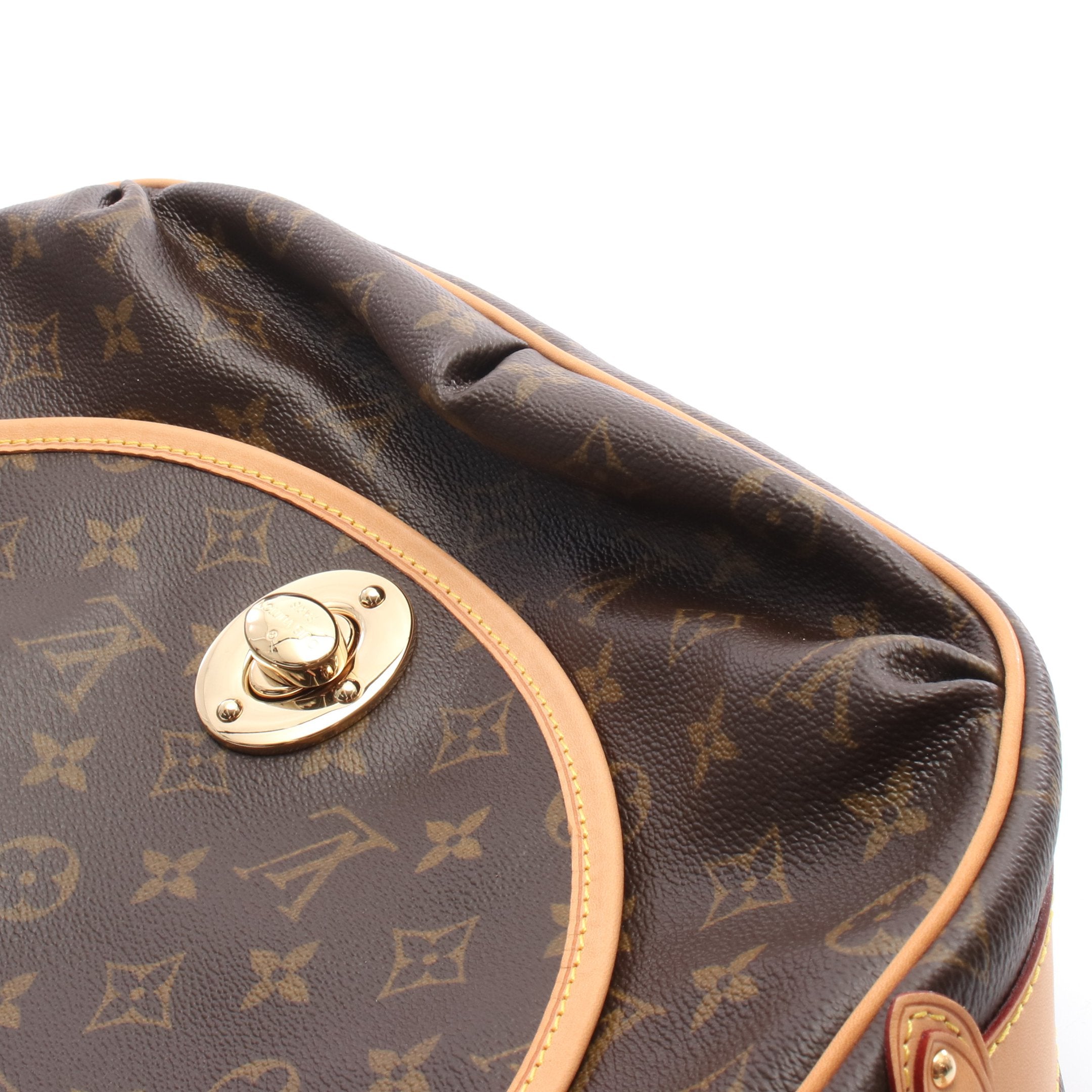 トゥラムGM モノグラム ショルダーバッグ PVC レザー ブラウン ルイ