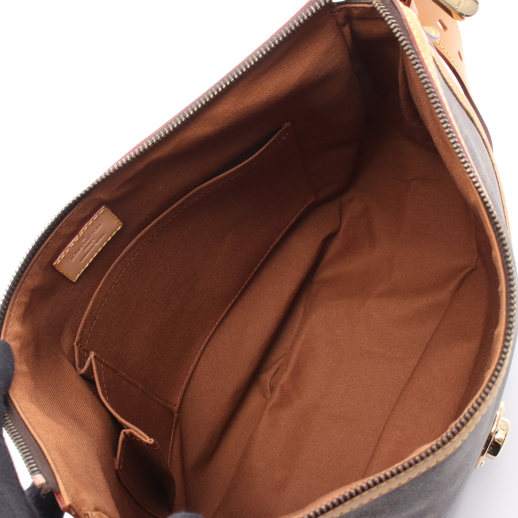 トゥラムGM モノグラム ショルダーバッグ PVC レザー ブラウン ルイ