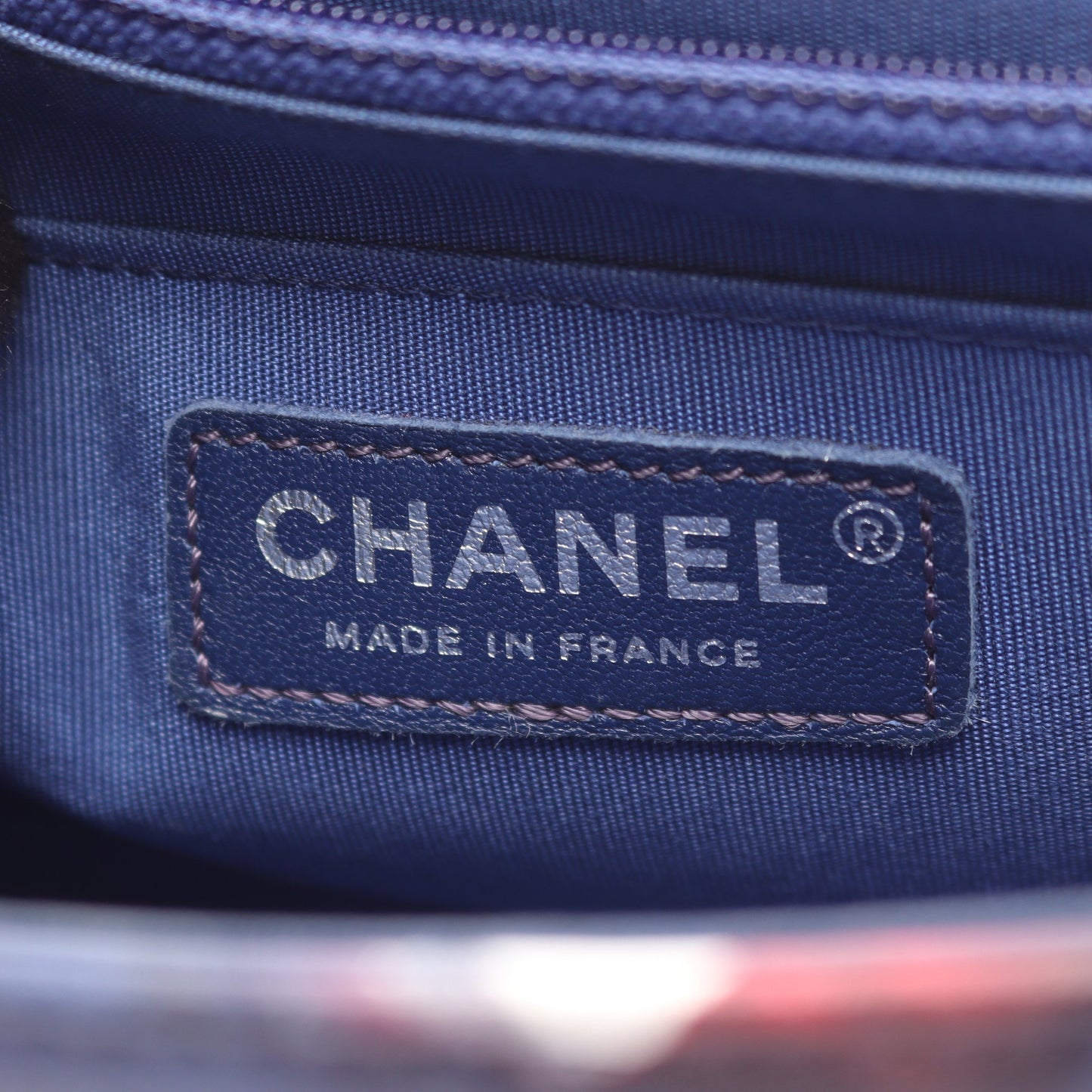 エアライン マトラッセ チェーンショルダーバッグ レザー ブルー マルチカラー シルバー金具 シャネル バッグ CHANEL