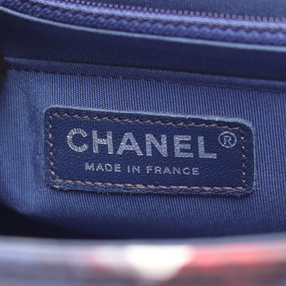 エアライン マトラッセ チェーンショルダーバッグ レザー ブルー マルチカラー シルバー金具 シャネル バッグ CHANEL