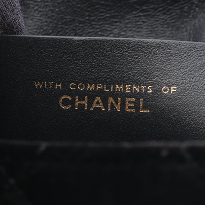 チェーンショルダーバッグ ベロア ブラック ゴールド金具 2WAY シャネル バッグ CHANEL