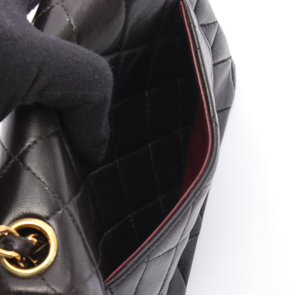 ミニマトラッセ チェーンショルダーバッグ ラムスキン ブラック ゴールド金具 シャネル バッグ CHANEL