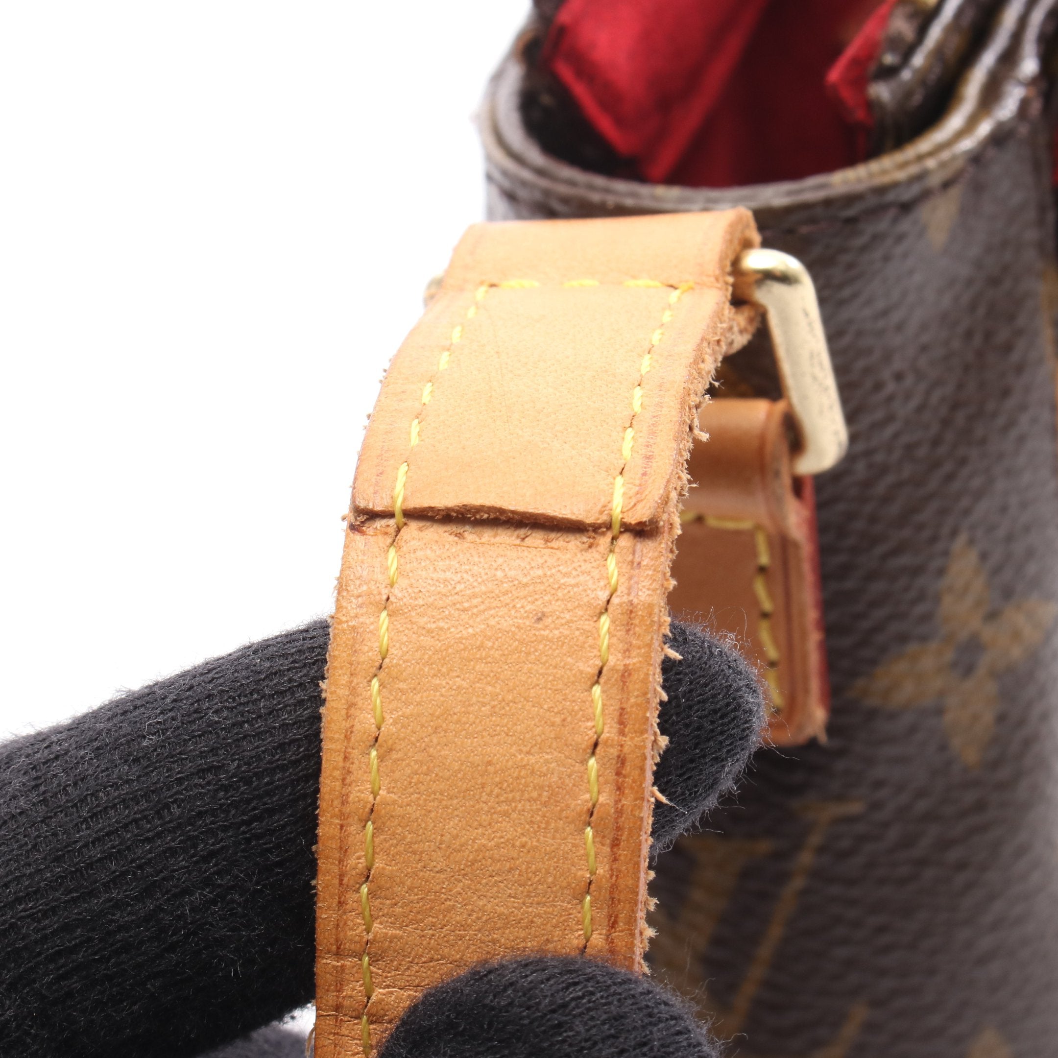 ヴィバシテPM モノグラム ショルダーバッグ PVC レザー ブラウン ルイ