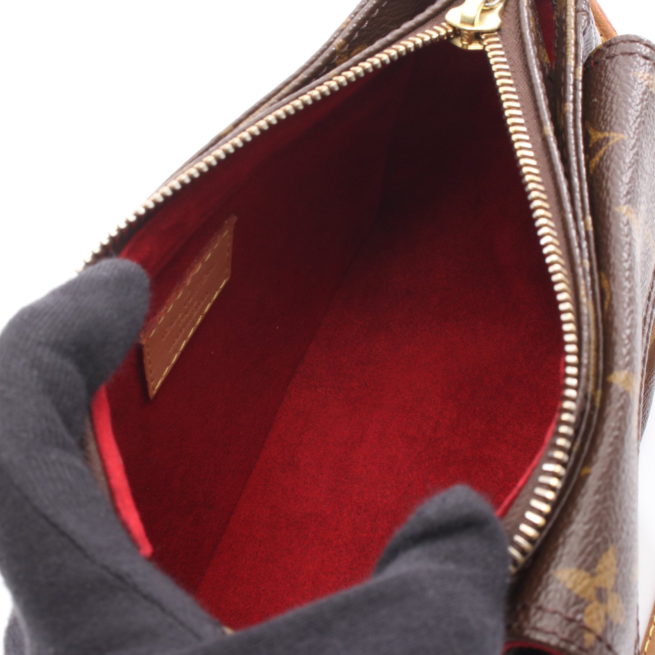 ヴィバシテPM モノグラム ショルダーバッグ PVC レザー ブラウン ルイ