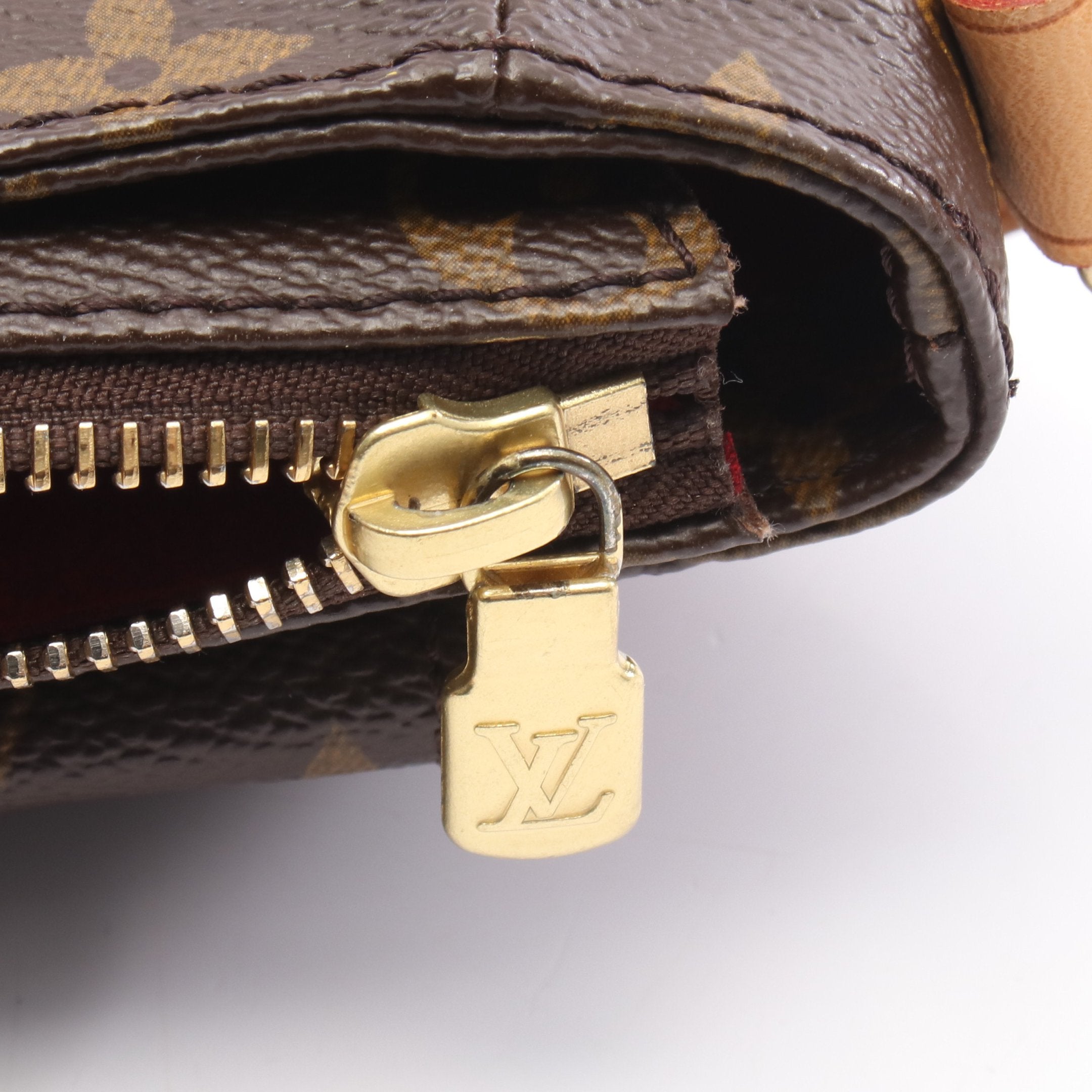 ヴィバシテPM モノグラム ショルダーバッグ PVC レザー ブラウン ルイ