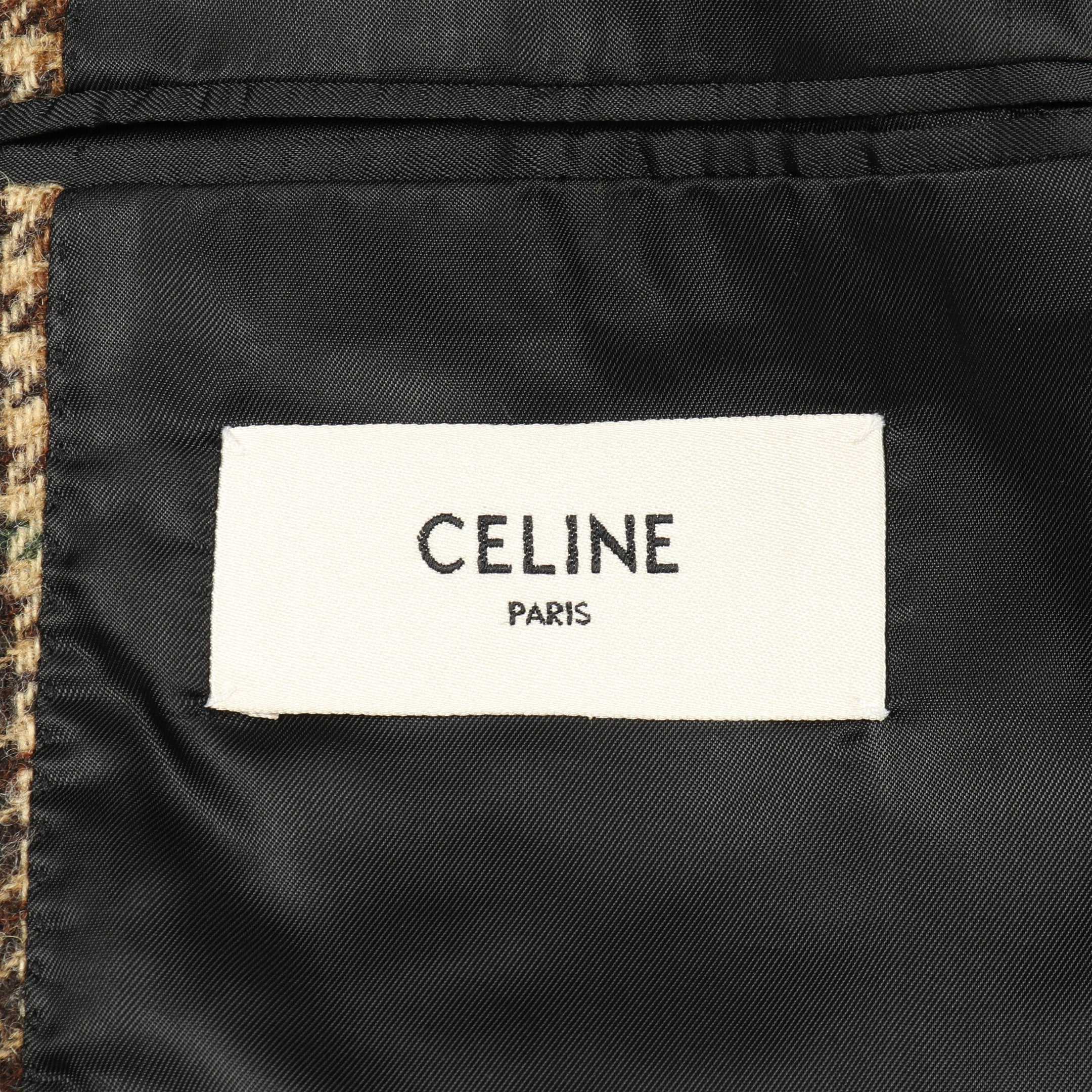 テーラードジャケット 千鳥格子 ウール ベージュ マルチカラー