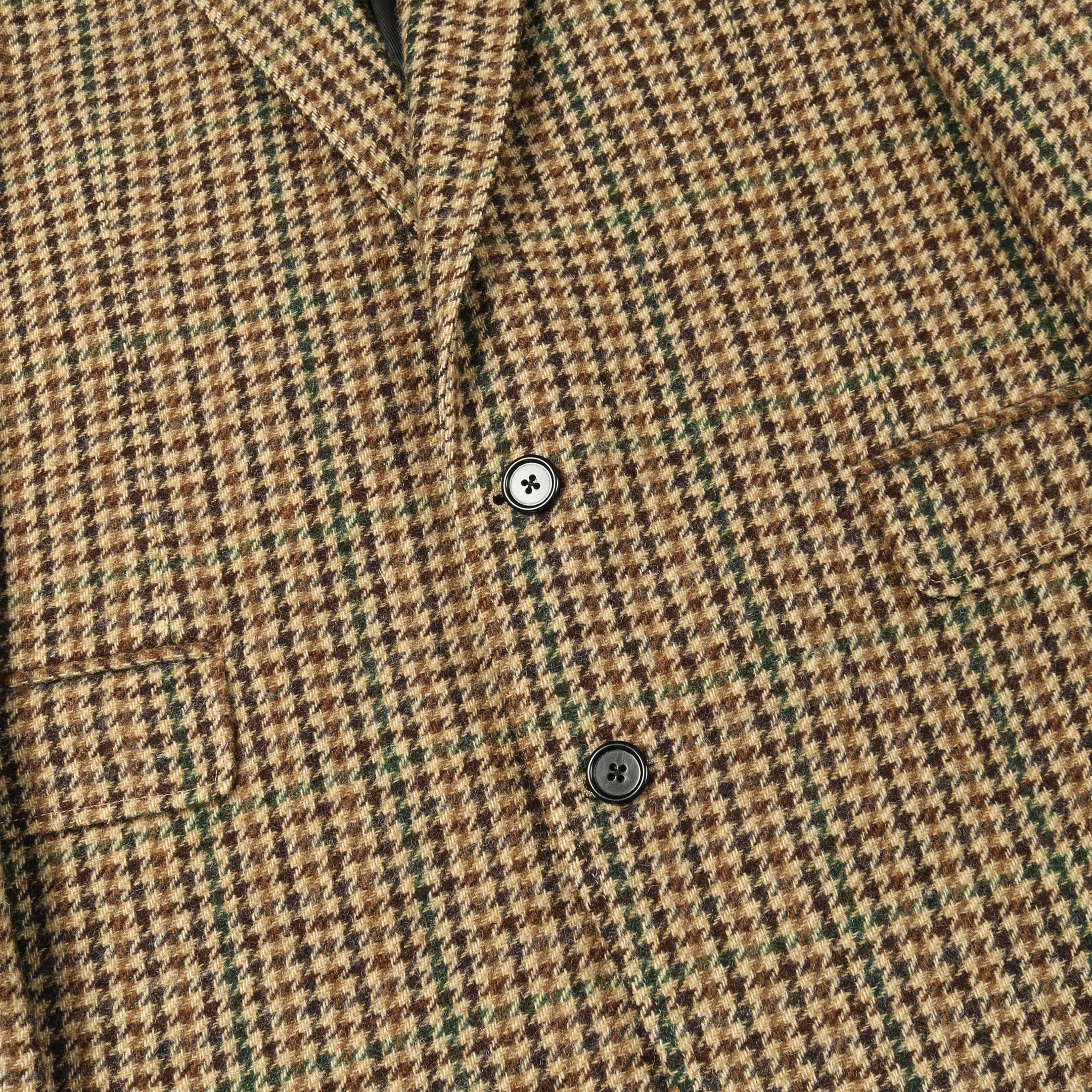 テーラードジャケット 千鳥格子 ウール ベージュ マルチカラー