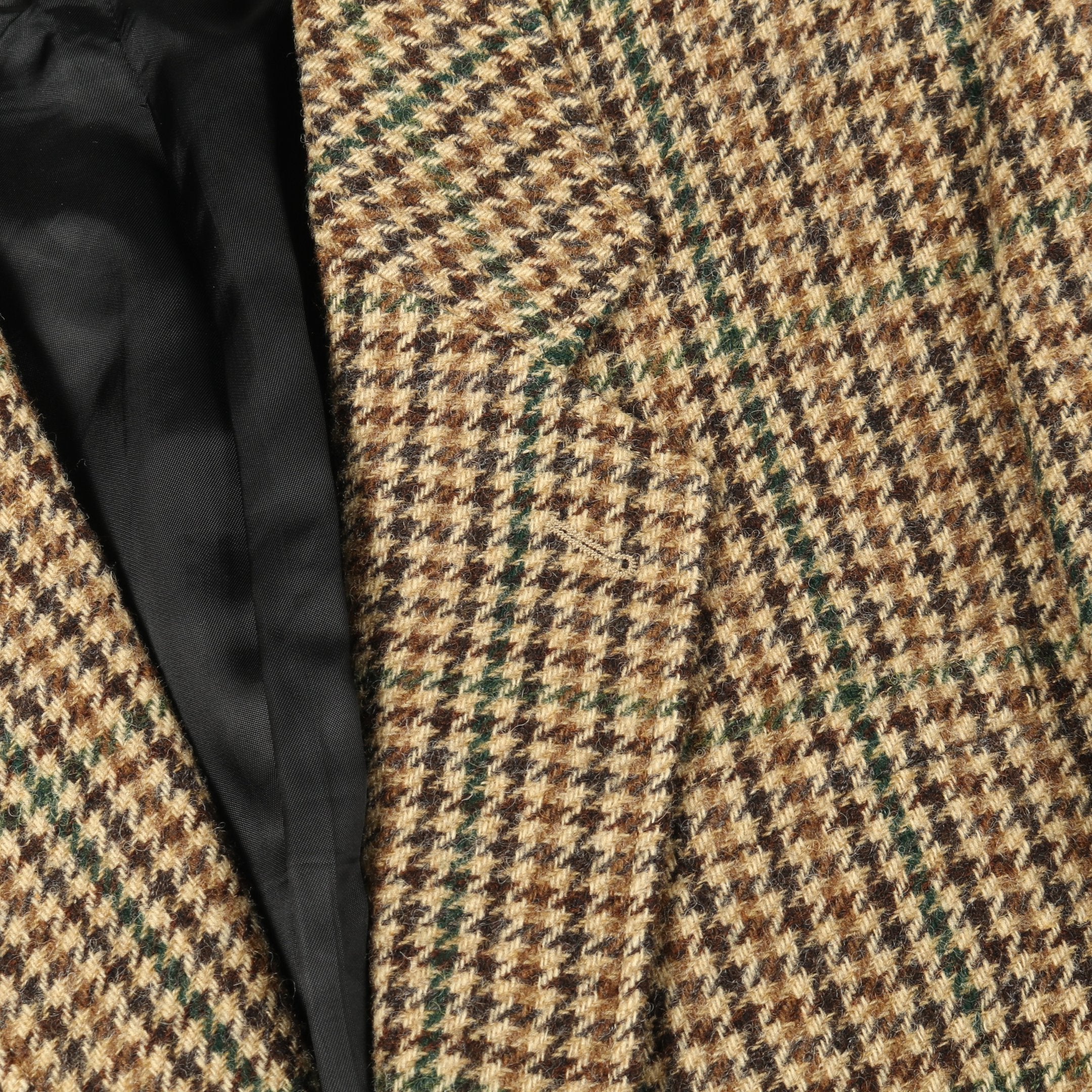 テーラードジャケット 千鳥格子 ウール ベージュ マルチカラー