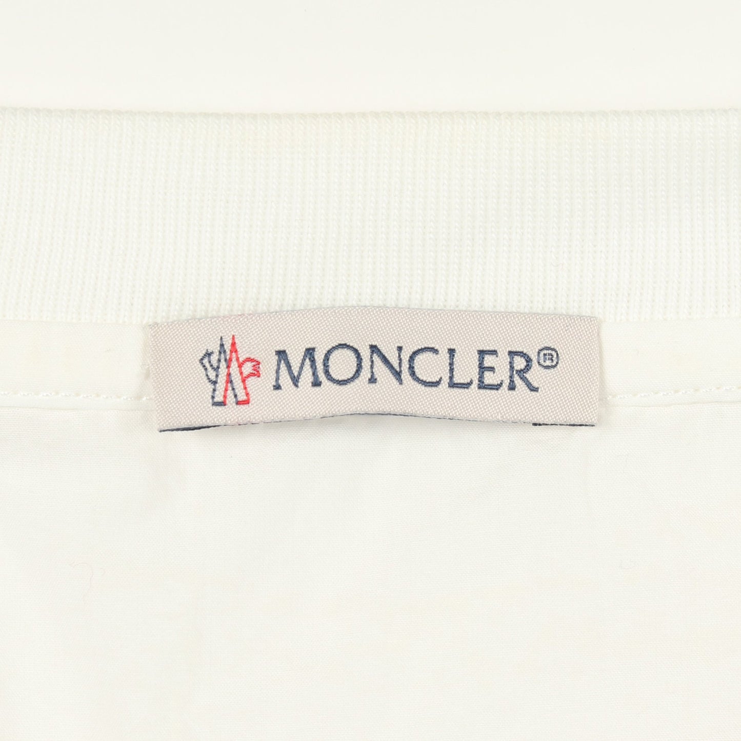 アイコンパッチ チュニック 半袖Tシャツ コットン ホワイト モンクレール トップス MONCLER