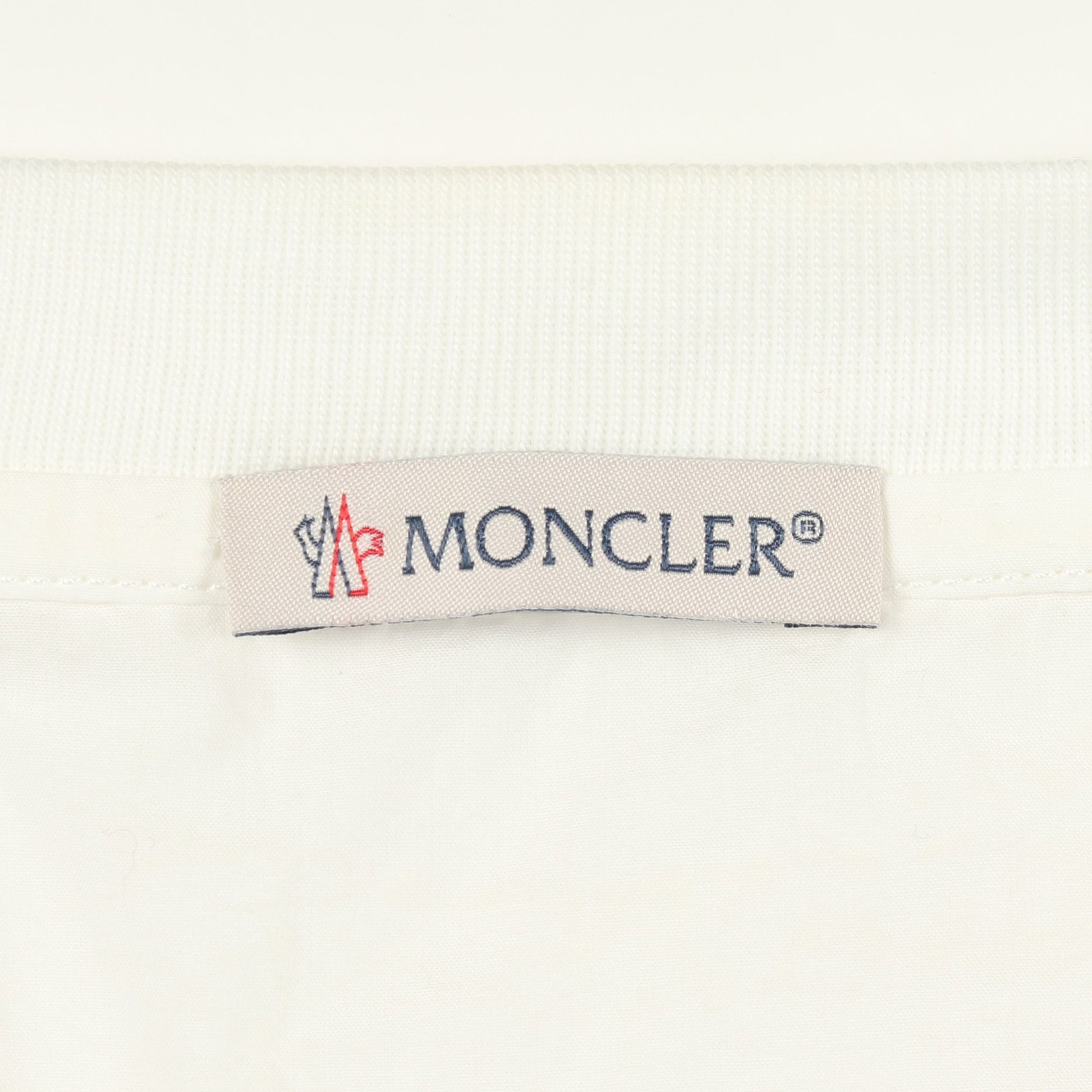 アイコンパッチ チュニック 半袖Tシャツ コットン ホワイト モンクレール トップス MONCLER