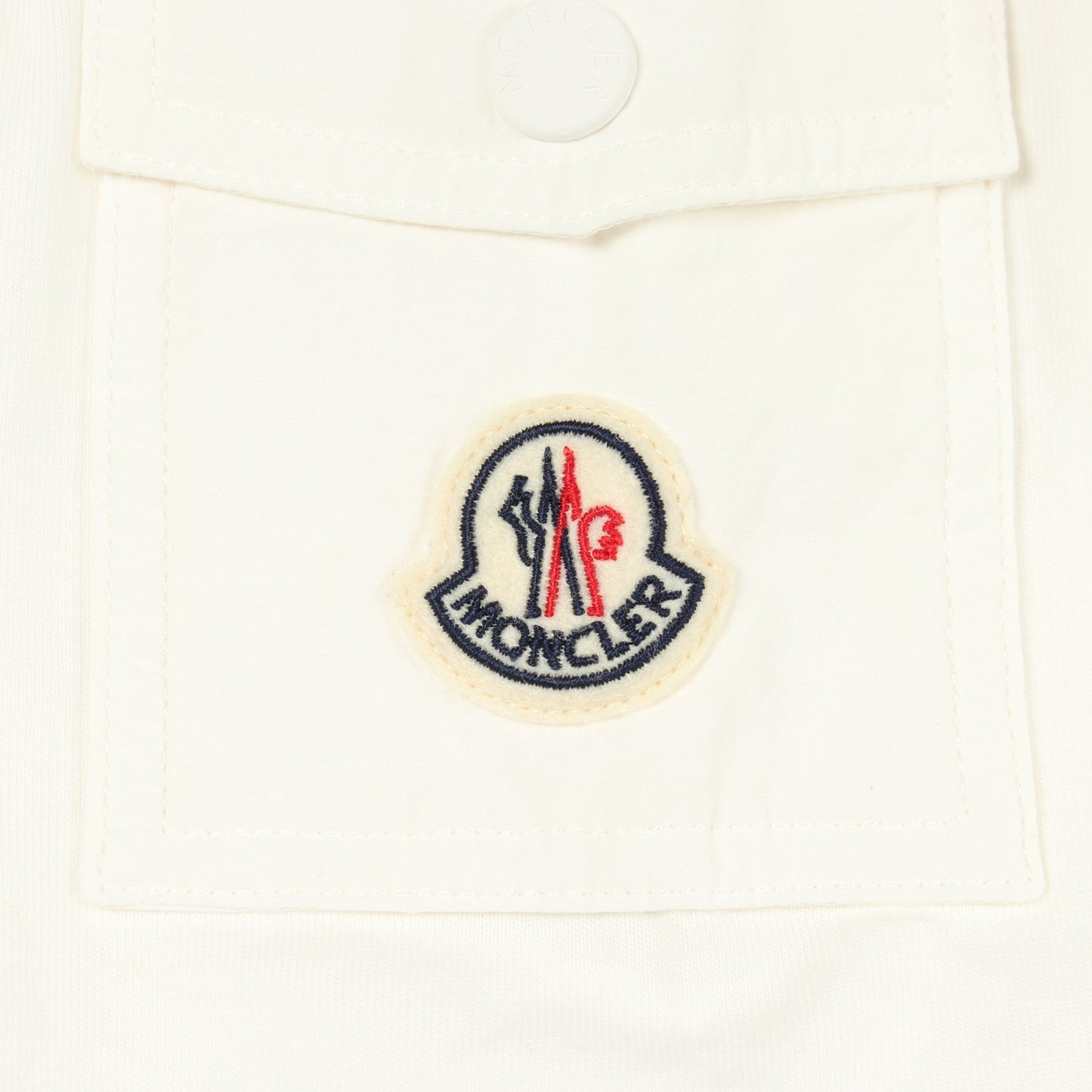 アイコンパッチ チュニック 半袖Tシャツ コットン ホワイト モンクレール トップス MONCLER