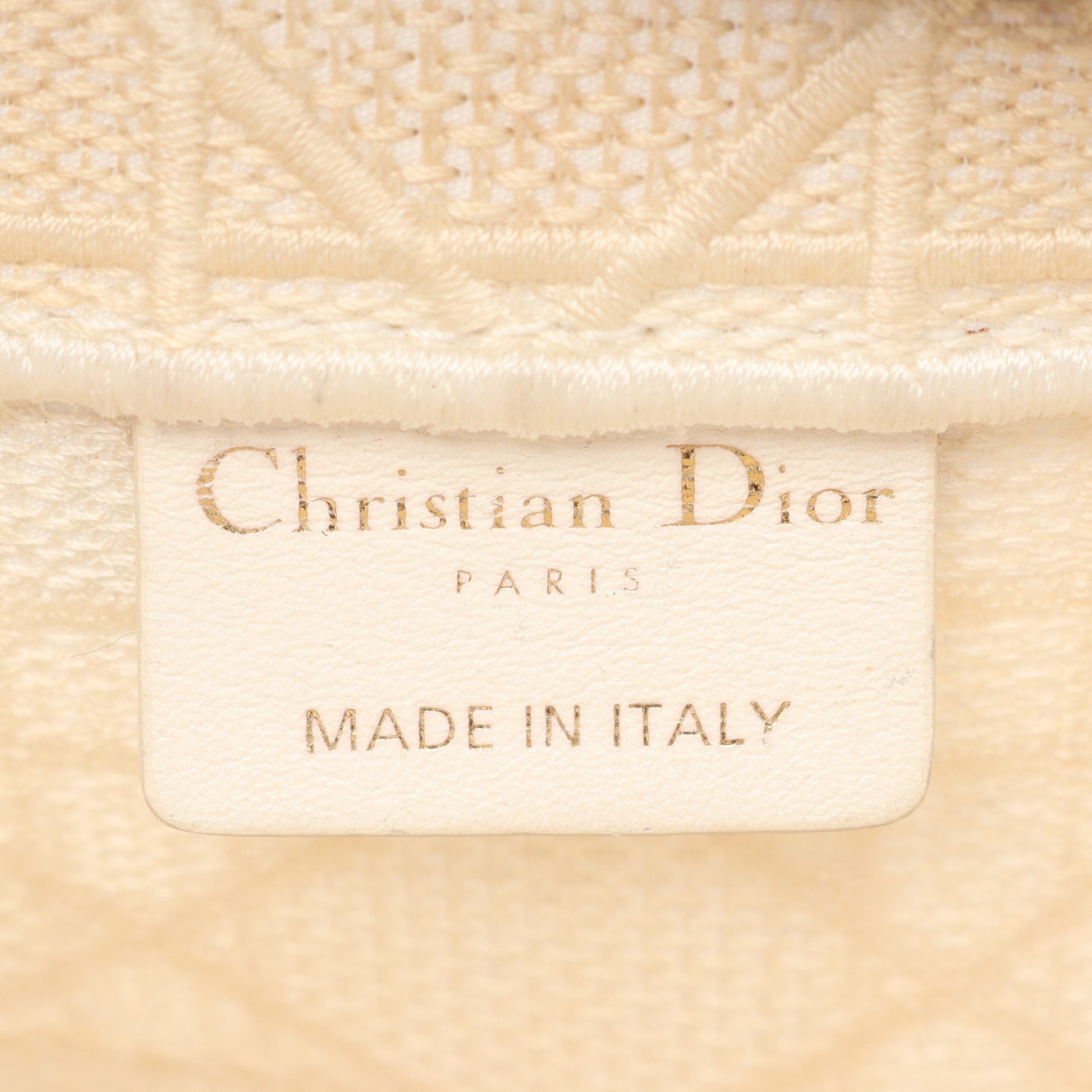 BOOK TOTE ブックトート ミディアム ハンドバッグ トートバッグ キャンバス アイボリー クリスチャンディオール バッグ Christian Dior