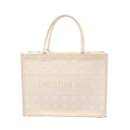 BOOK TOTE ブックトート ミディアム ハンドバッグ トートバッグ キャンバス アイボリー クリスチャンディオール バッグ Christian Dior