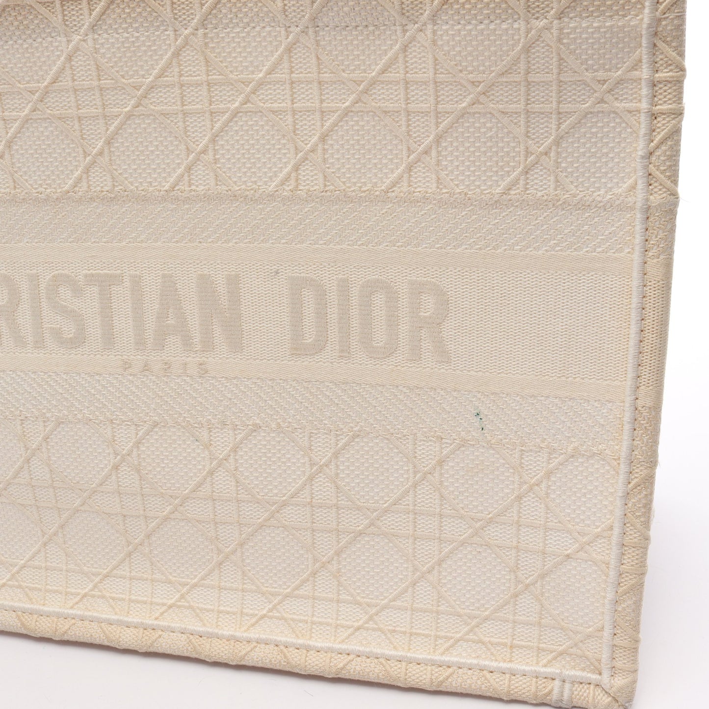 BOOK TOTE ブックトート ミディアム ハンドバッグ トートバッグ キャンバス アイボリー クリスチャンディオール バッグ Christian Dior