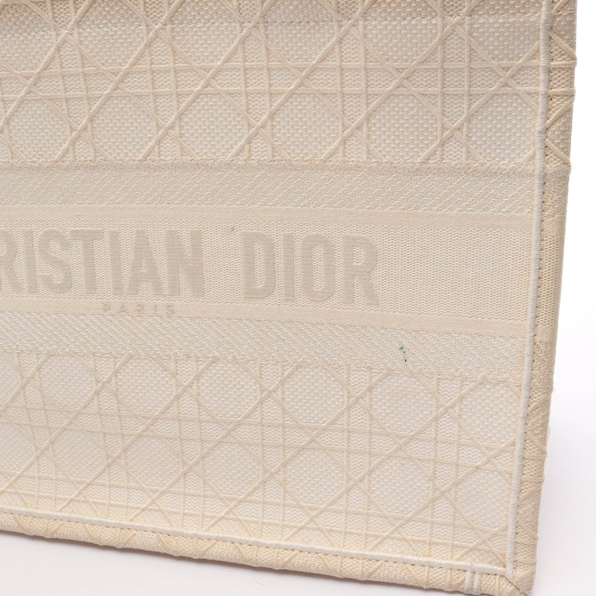 BOOK TOTE ブックトート ミディアム ハンドバッグ トートバッグ キャンバス アイボリー クリスチャンディオール バッグ Christian Dior