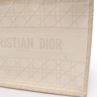 BOOK TOTE ブックトート ミディアム ハンドバッグ トートバッグ キャンバス アイボリー クリスチャンディオール バッグ Christian Dior
