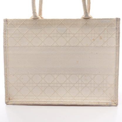 BOOK TOTE ブックトート ミディアム ハンドバッグ トートバッグ キャンバス アイボリー クリスチャンディオール バッグ Christian Dior
