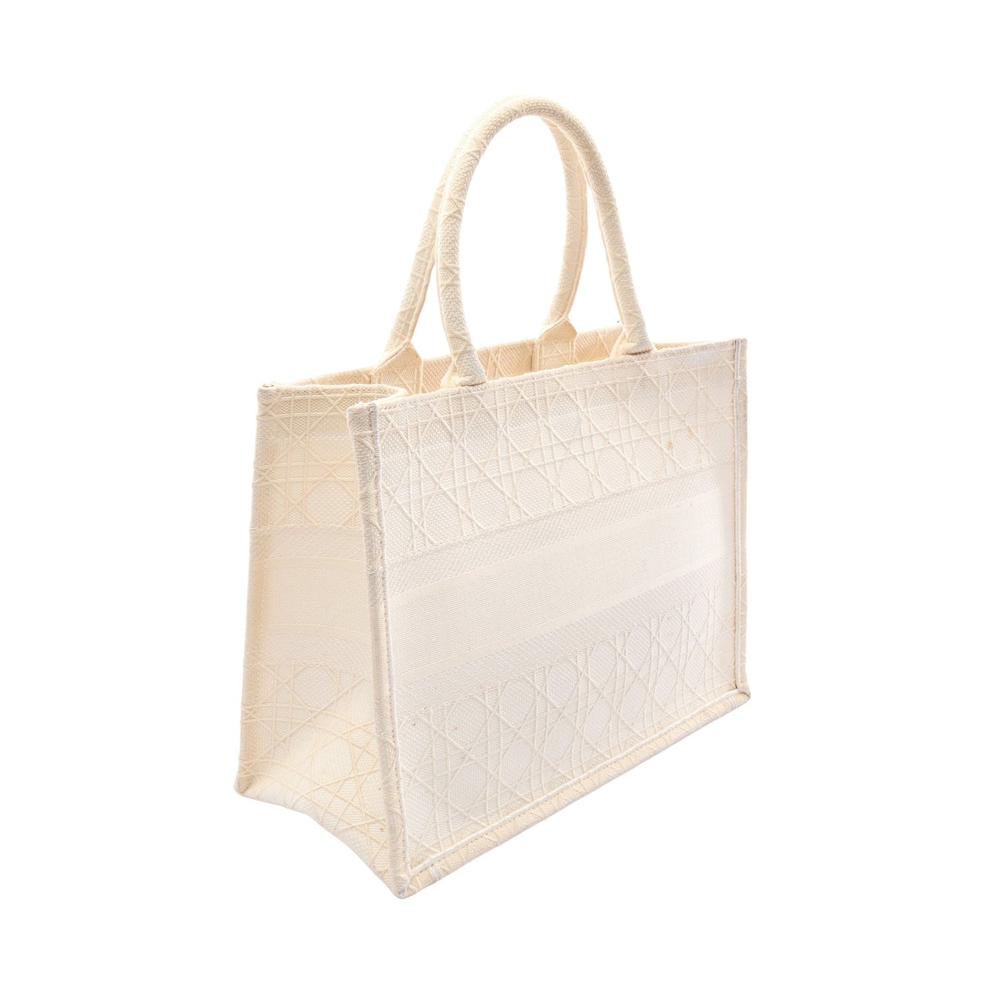 BOOK TOTE ブックトート ミディアム ハンドバッグ トートバッグ キャンバス アイボリー クリスチャンディオール バッグ Christian Dior