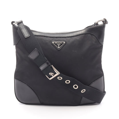 ショルダーバッグ ナイロン レザー ブラック プラダ バッグ PRADA