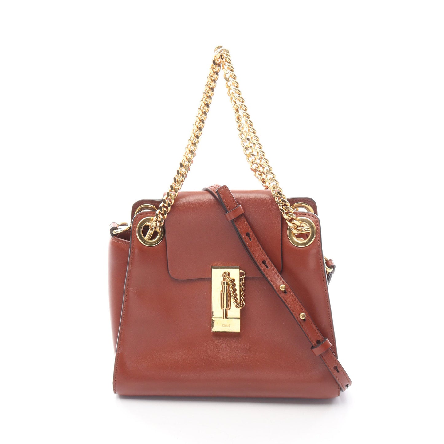 アニー スモール チェーンハンドバッグ レザー ブラウン 2WAY クロエ バッグ Chloe