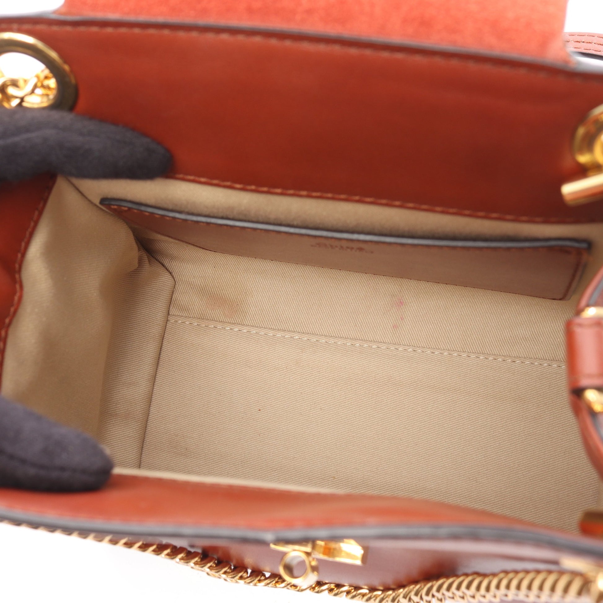 アニー スモール チェーンハンドバッグ レザー ブラウン 2WAY クロエ バッグ Chloe