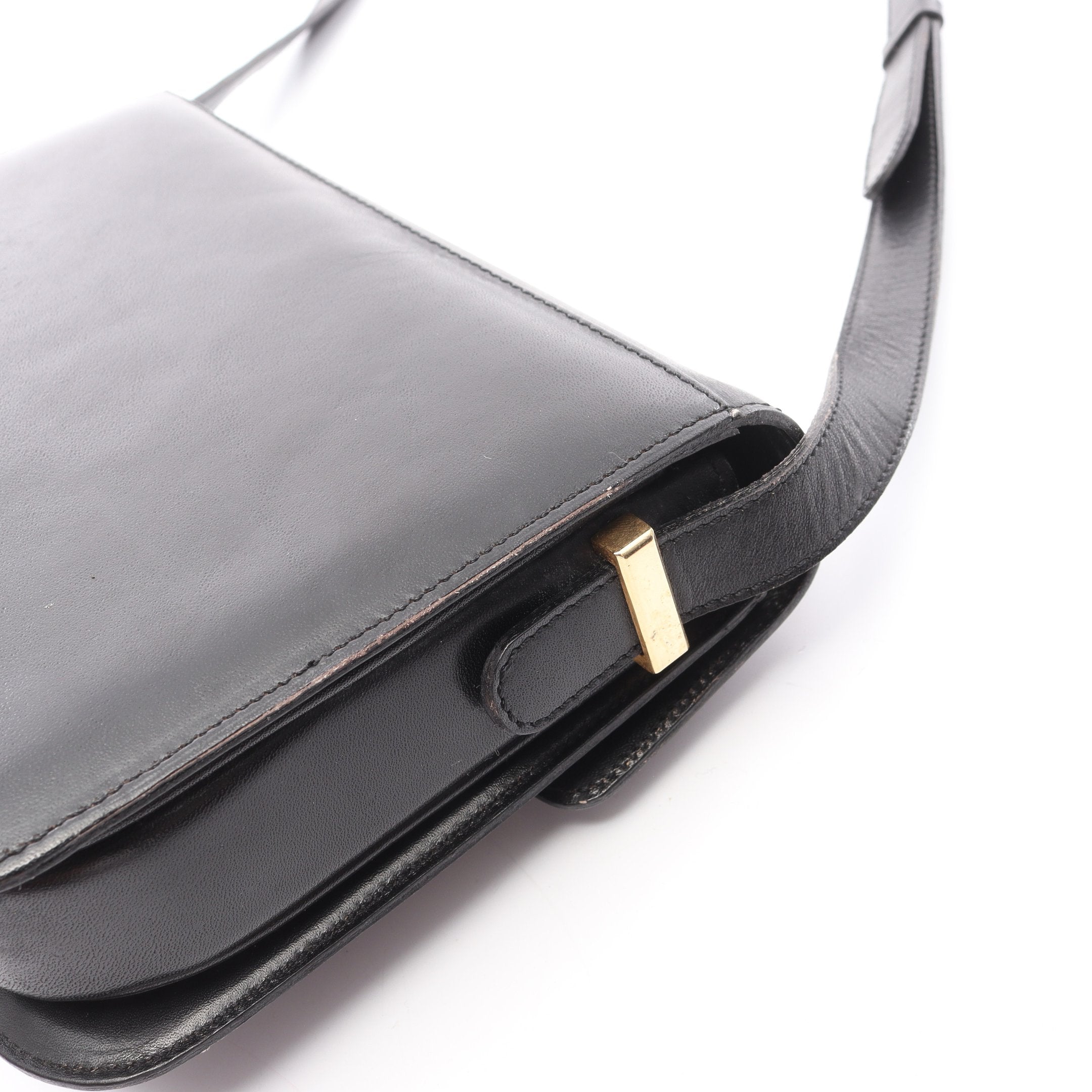 ショルダーバッグ レザー ブラック 馬車金具 セリーヌ – RECLO