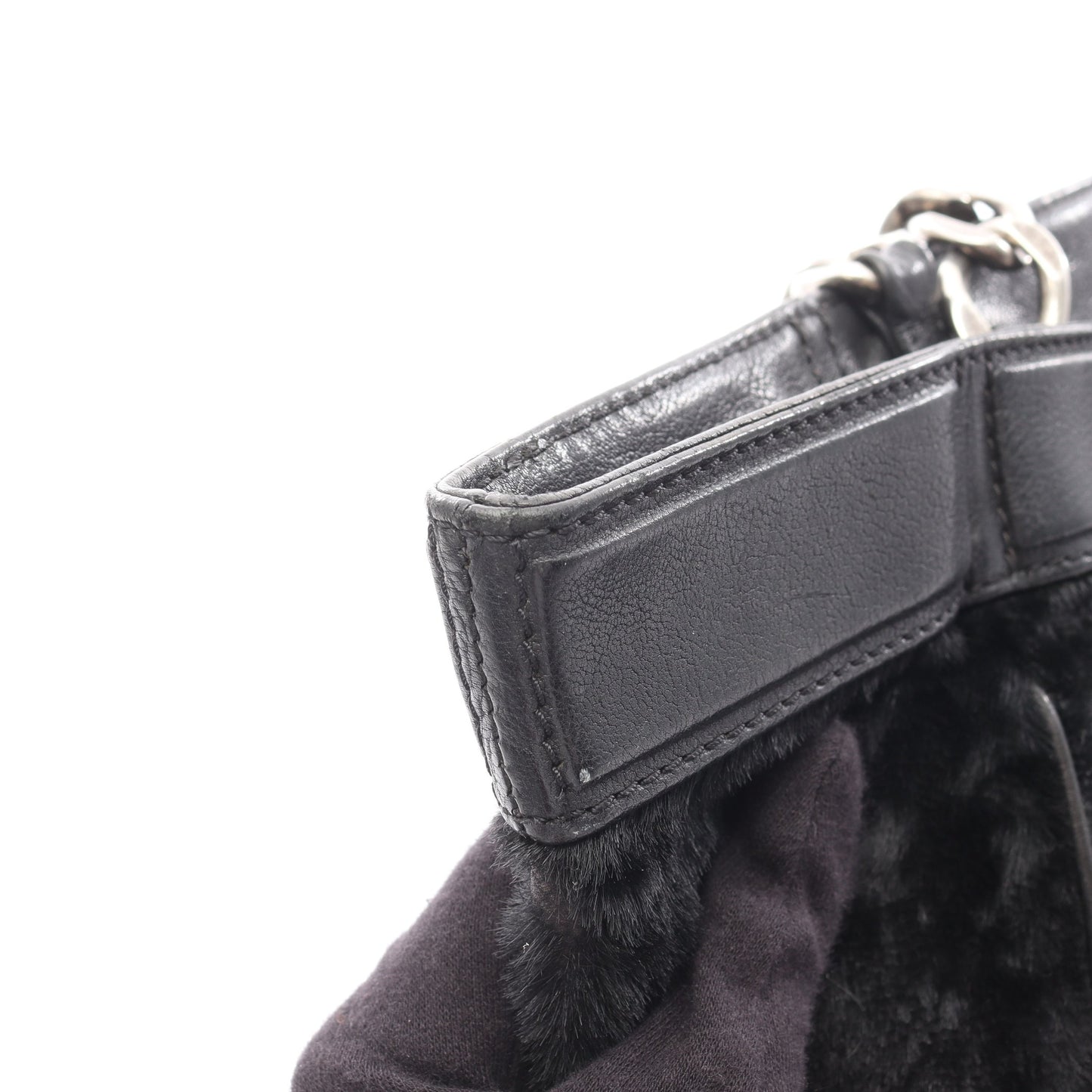 チェーンショルダーバッグ チェーントートバッグ ハラコ レザー ブラック シルバー金具 シャネル バッグ CHANEL
