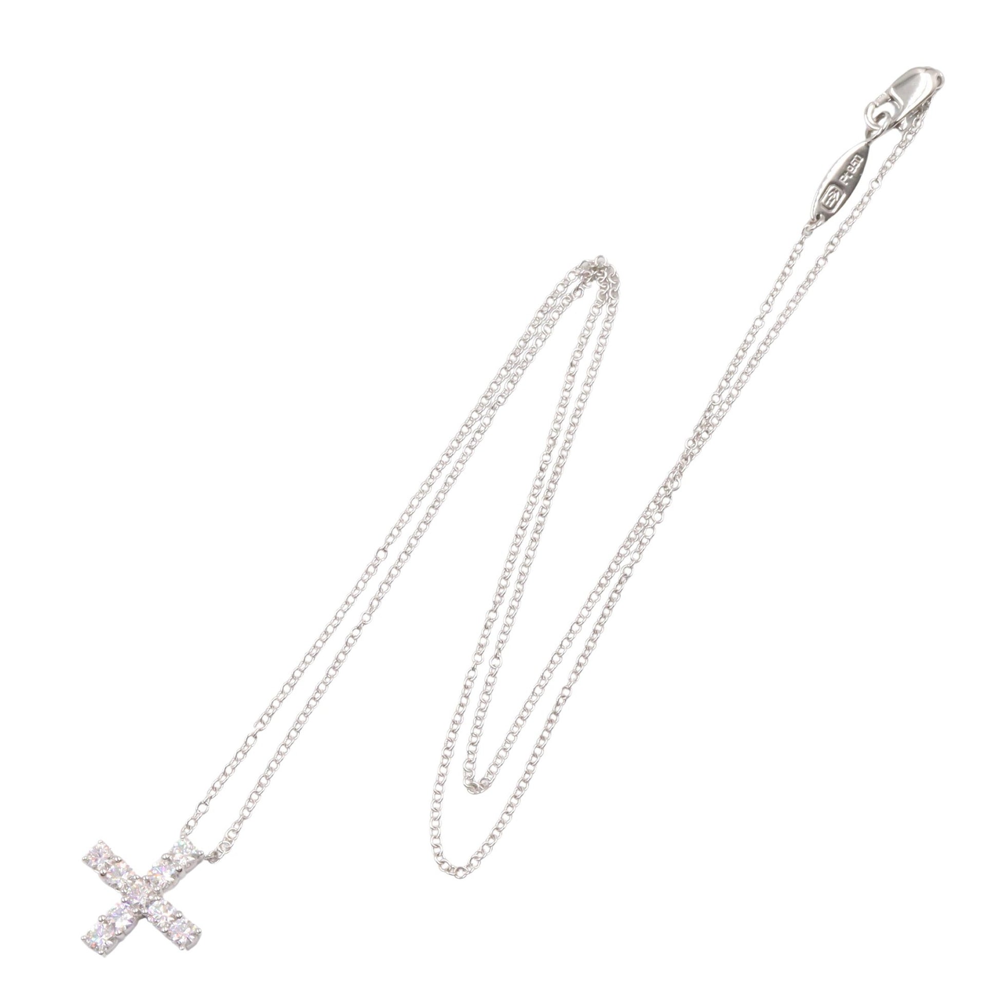 ミニクロス ダイヤ ネックレス ネックレス PT950 ダイヤモンド プラチナ クリア ハリーウィンストン アクセサリー Harry Winston