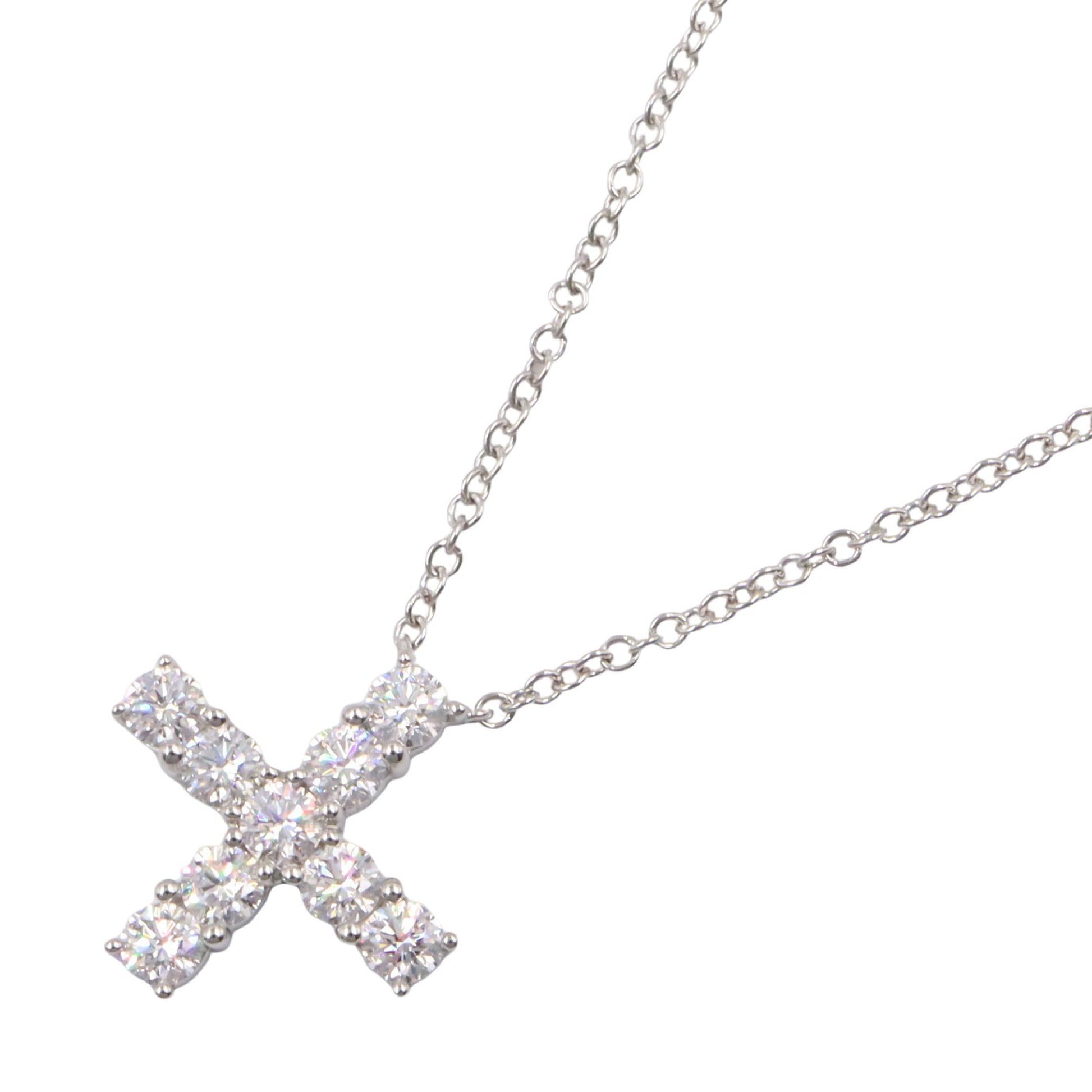 ミニクロス ダイヤ ネックレス ネックレス PT950 ダイヤモンド プラチナ クリア ハリーウィンストン アクセサリー Harry Winston