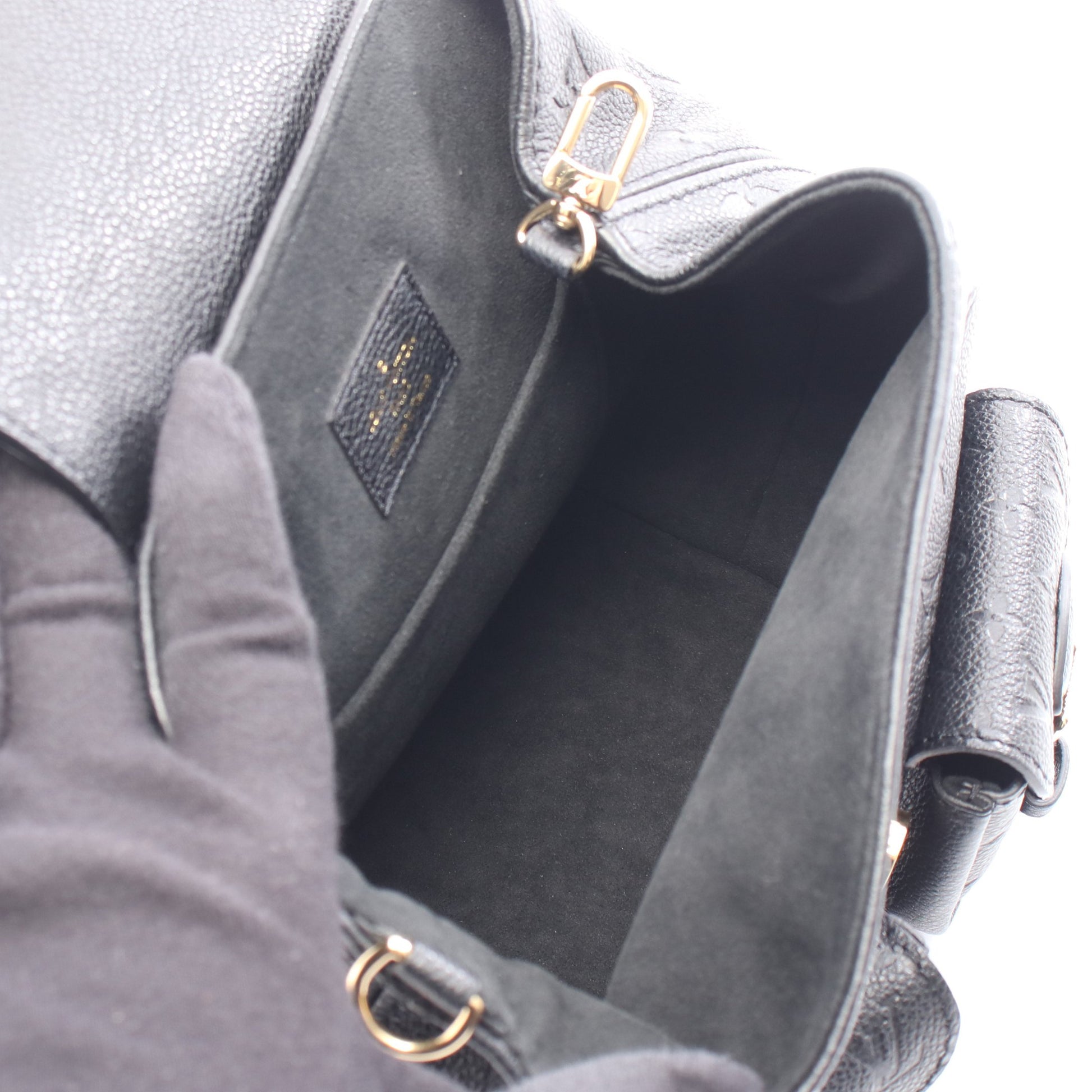 バックアップ モノグラムアンプラント ノワール バックパック リュックサック レザー ブラック ルイヴィトン バッグ LOUIS VUITTON