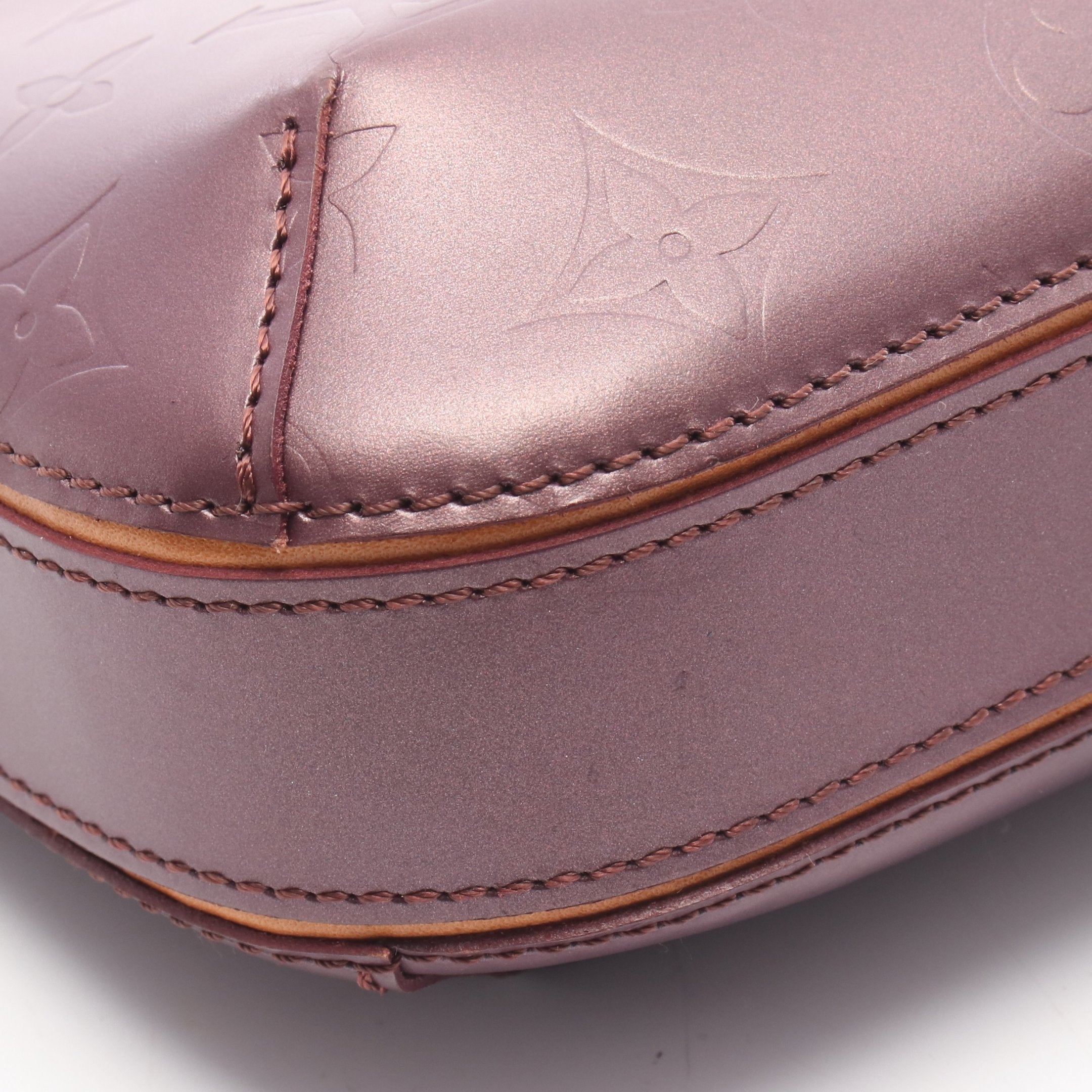 ファウラー モノグラムマット ヴィオレ ハンドバッグ レザー パープル