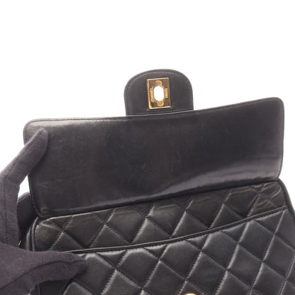 マトラッセ チェーンショルダーバッグ ラムスキン ブラック ゴールド金具 シャネル バッグ CHANEL
