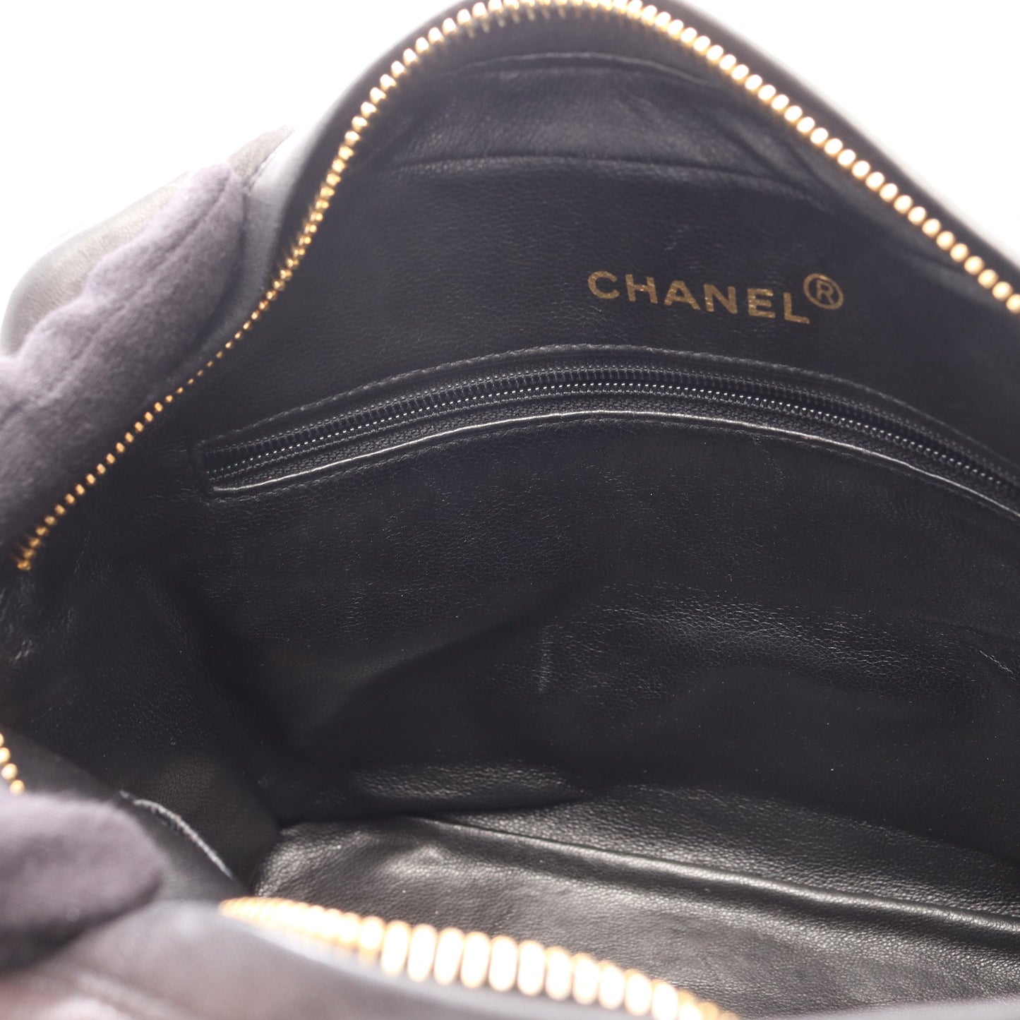 マトラッセ チェーンショルダーバッグ ラムスキン ブラック ゴールド金具 シャネル バッグ CHANEL